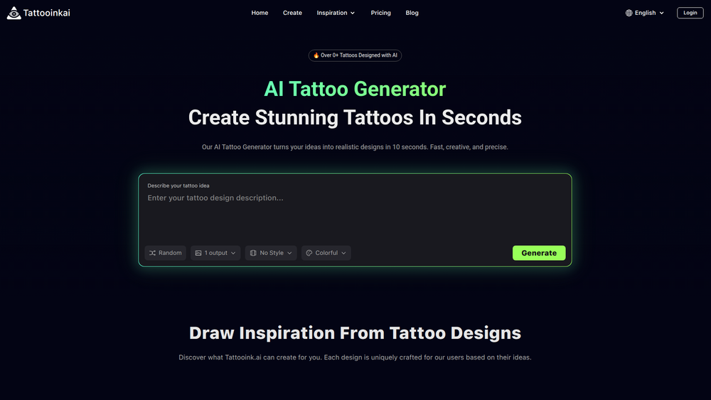 Screenshot of AITATTOO ART