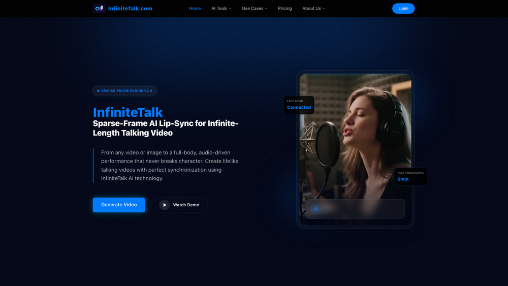 Screenshot of InfiniteTalk Screenshot of InfiniteTalk