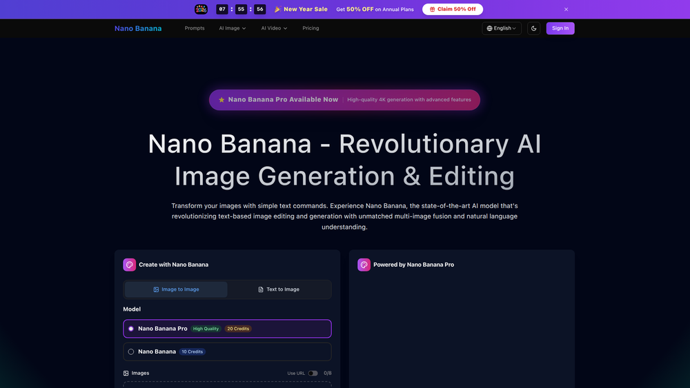 Screenshot of Nano Banana Pro AI