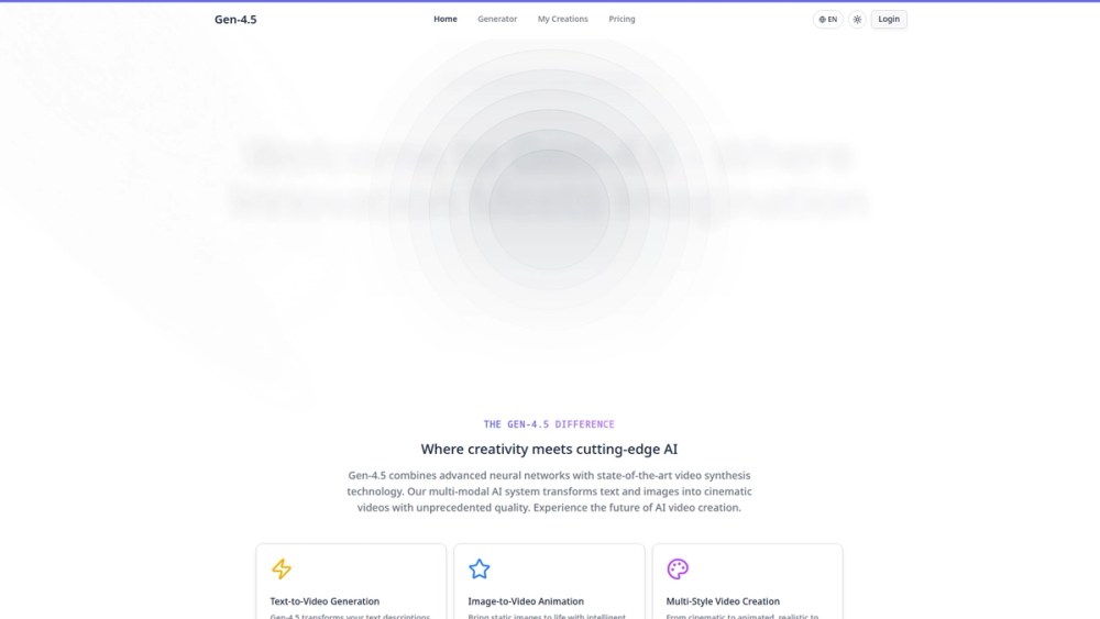 Screenshot of Gen 4.5 (Gen-4.5)