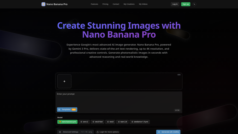 Screenshot of nano banana pro studio Screenshot of nano banana pro studio