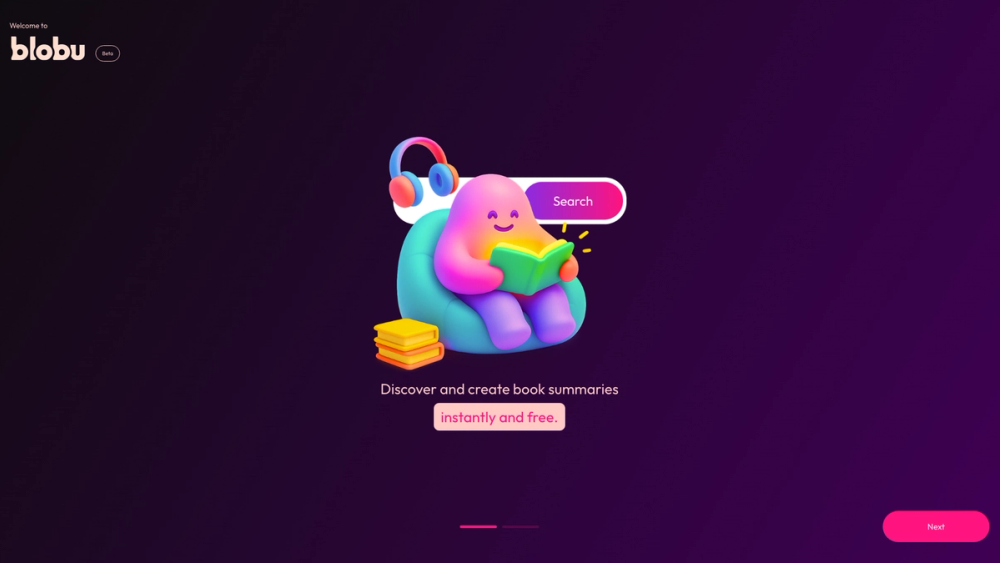 Screenshot of Blobu.ai Screenshot of Blobu.ai