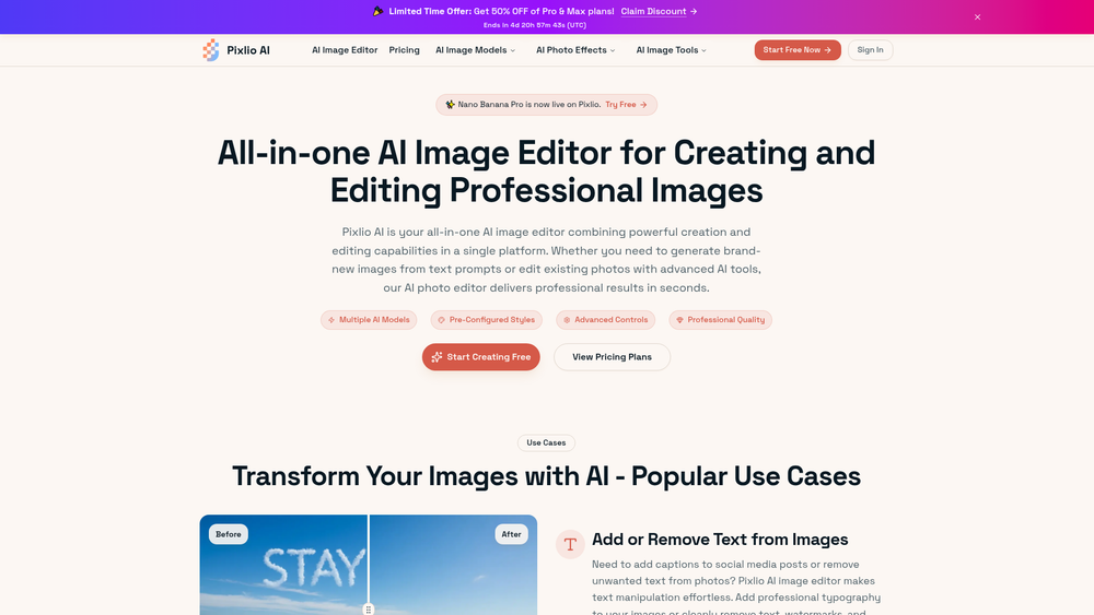 Screenshot of Pixlio AI