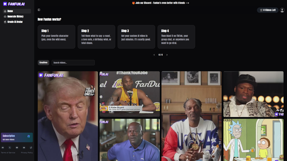 Screenshot of Fanfun AI Screenshot of Fanfun AI