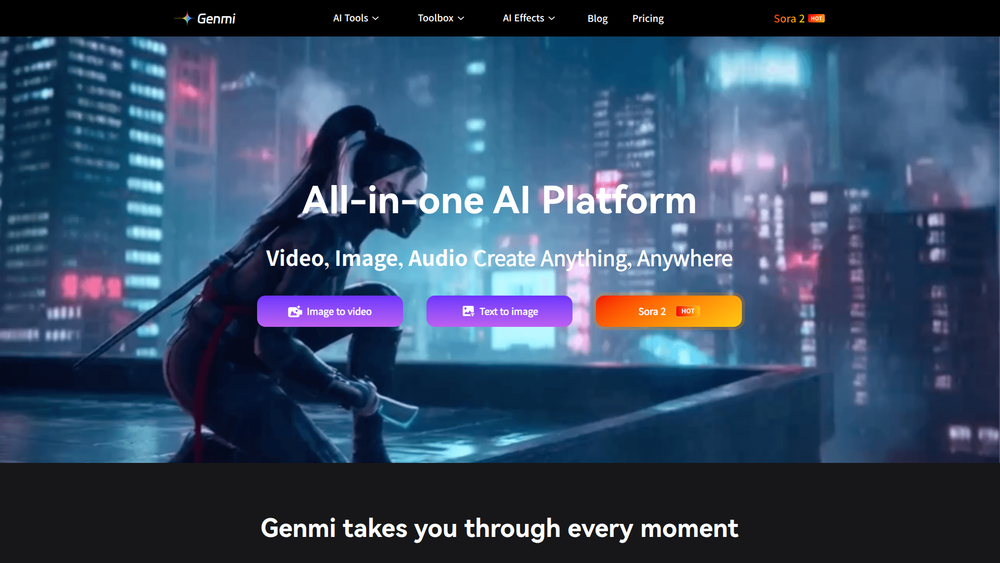 Screenshot of Genmi AI