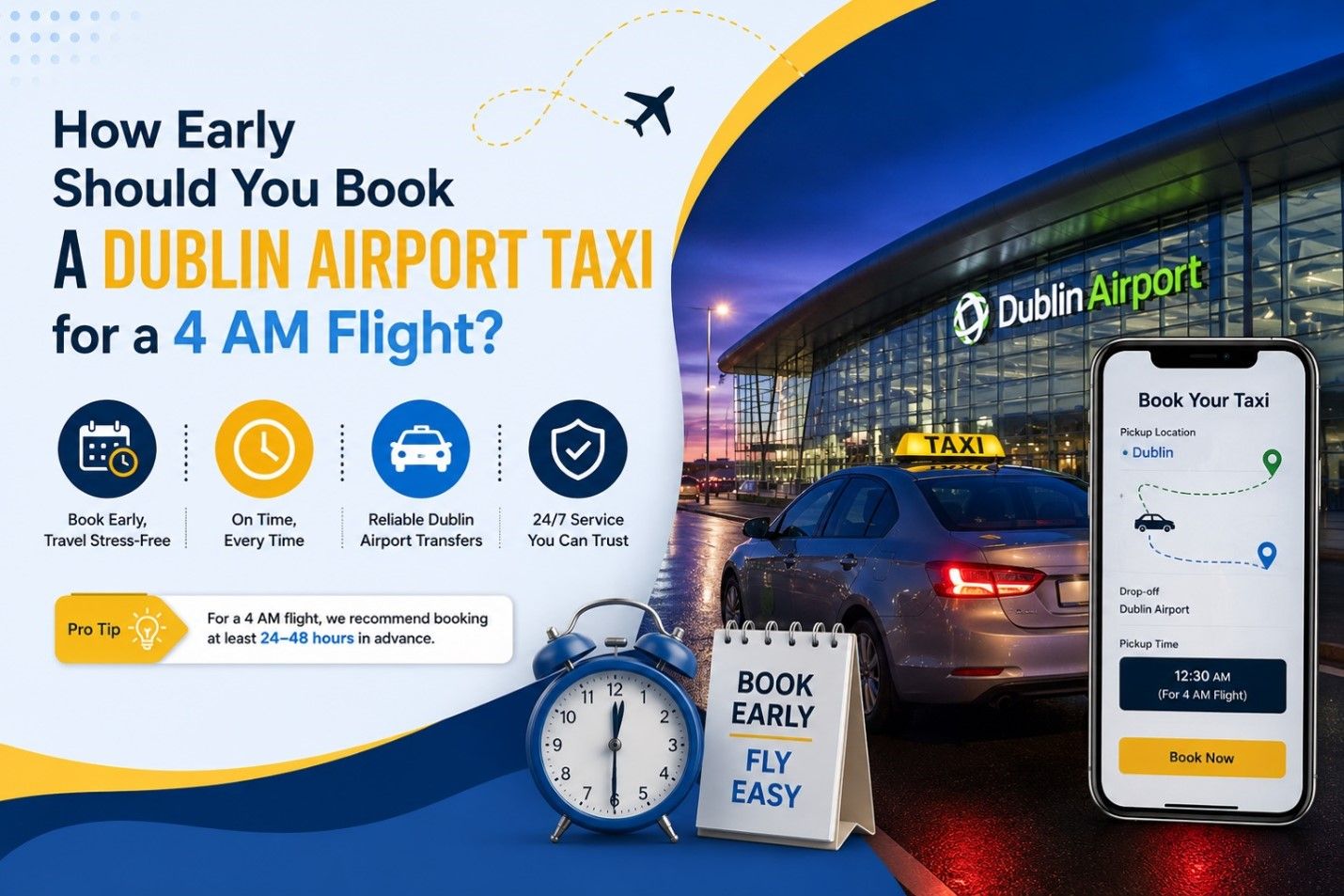 24-48 Hour Rule: Booking a 4AM Dublin Airport Taxi | Wayszo