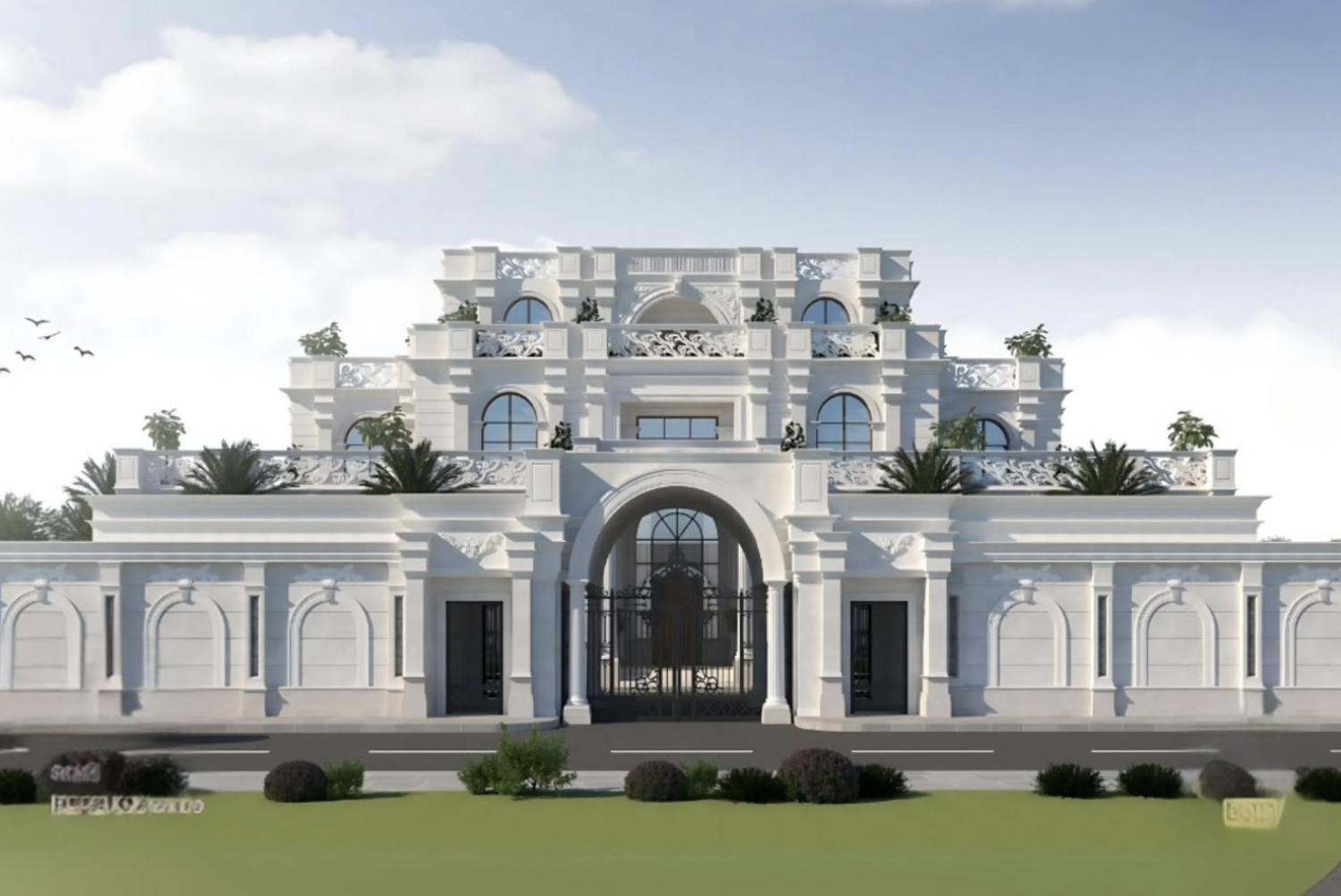 أعمال إنشاء قصر خاص من تنفيذ YM Contracting في الريان