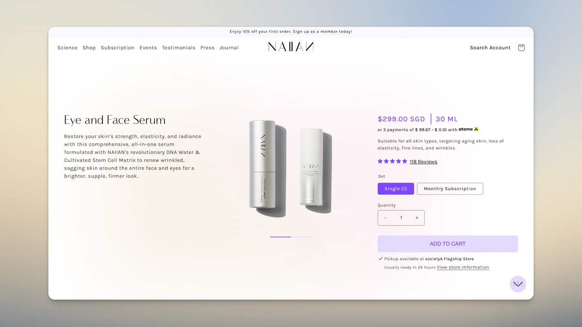 NAIIAN Product Page