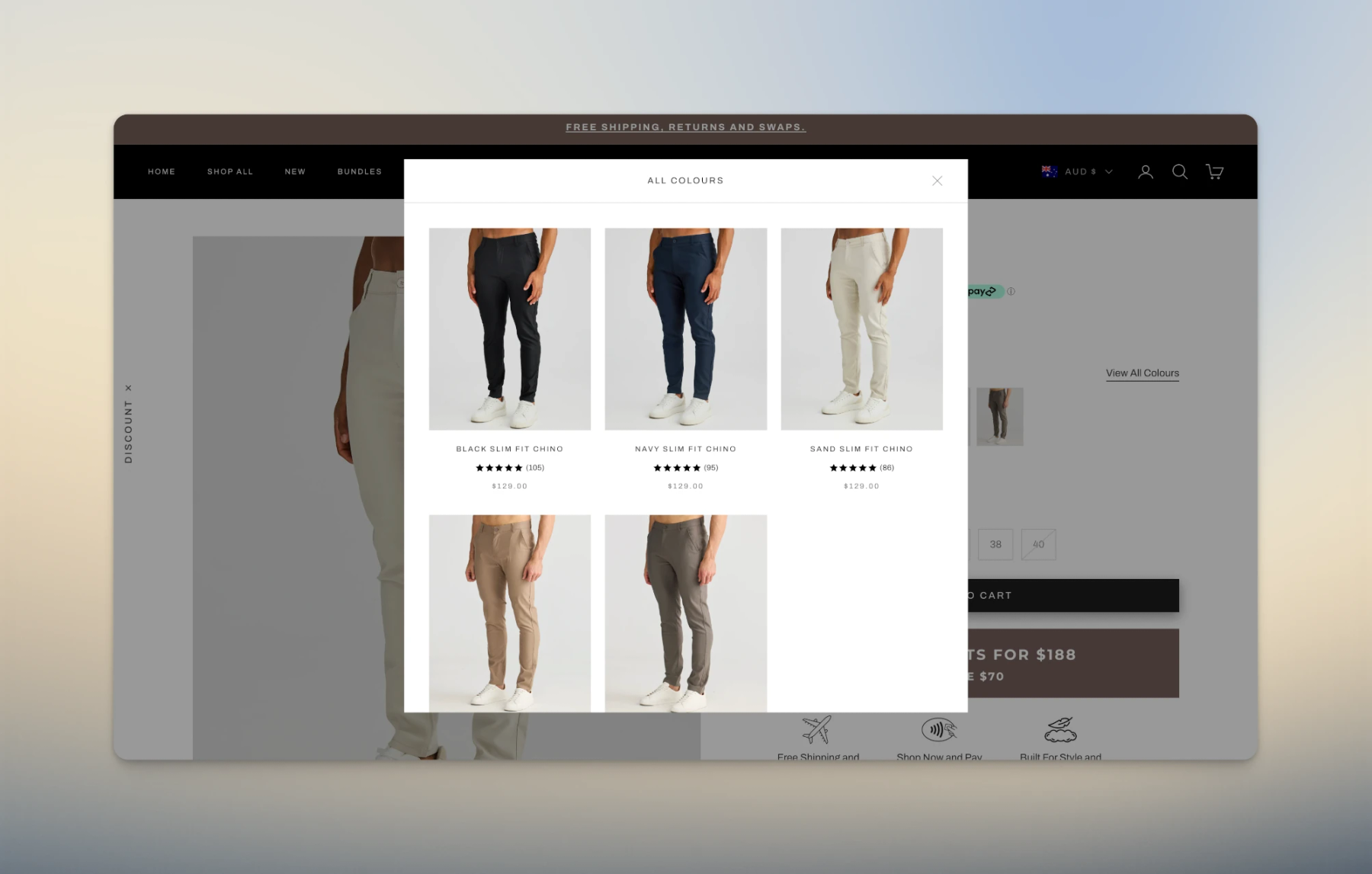 Custom Variant Selector Pop-up