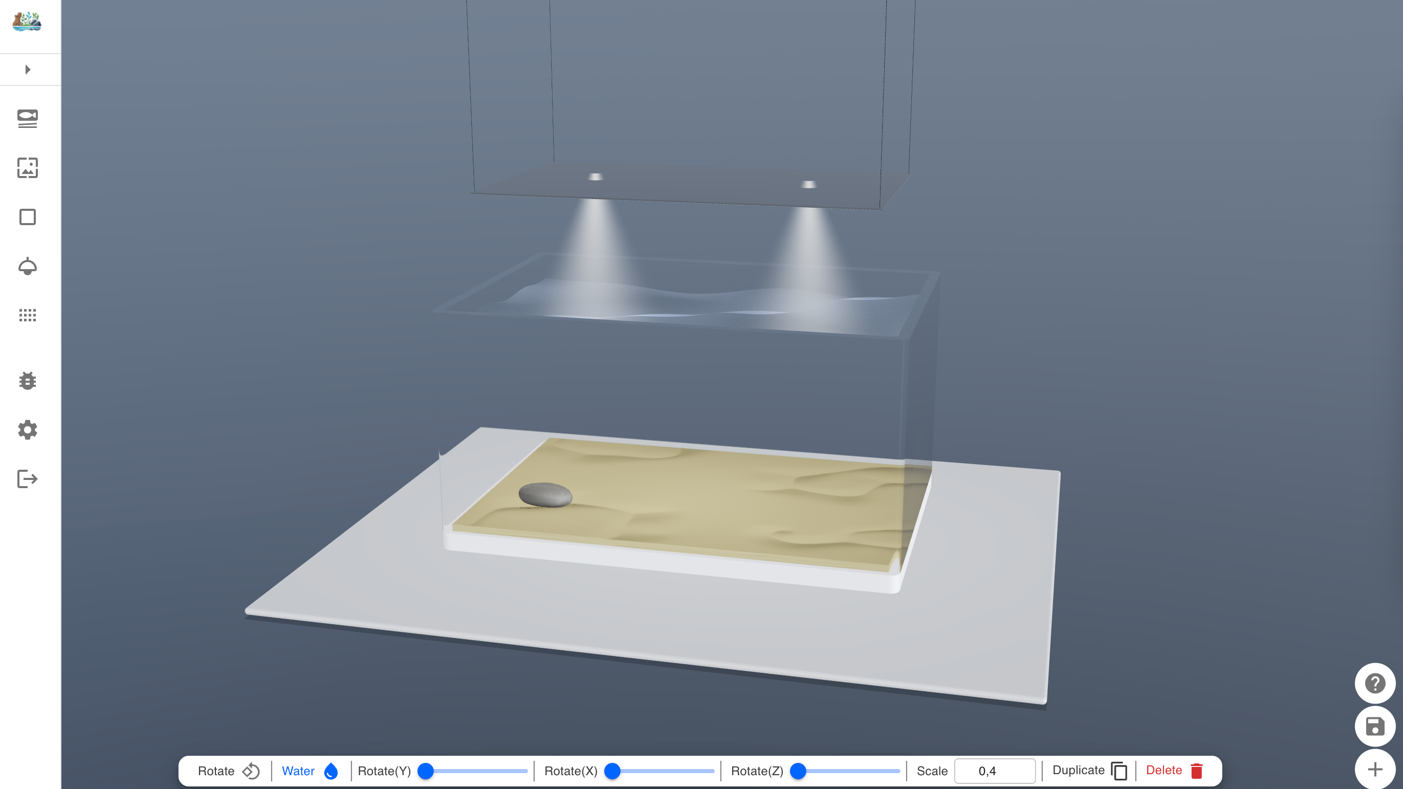 Aquaria Designer Controls