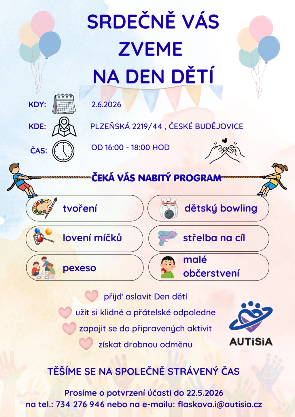 Pozvánka – Den dětí v AUTISII 2026