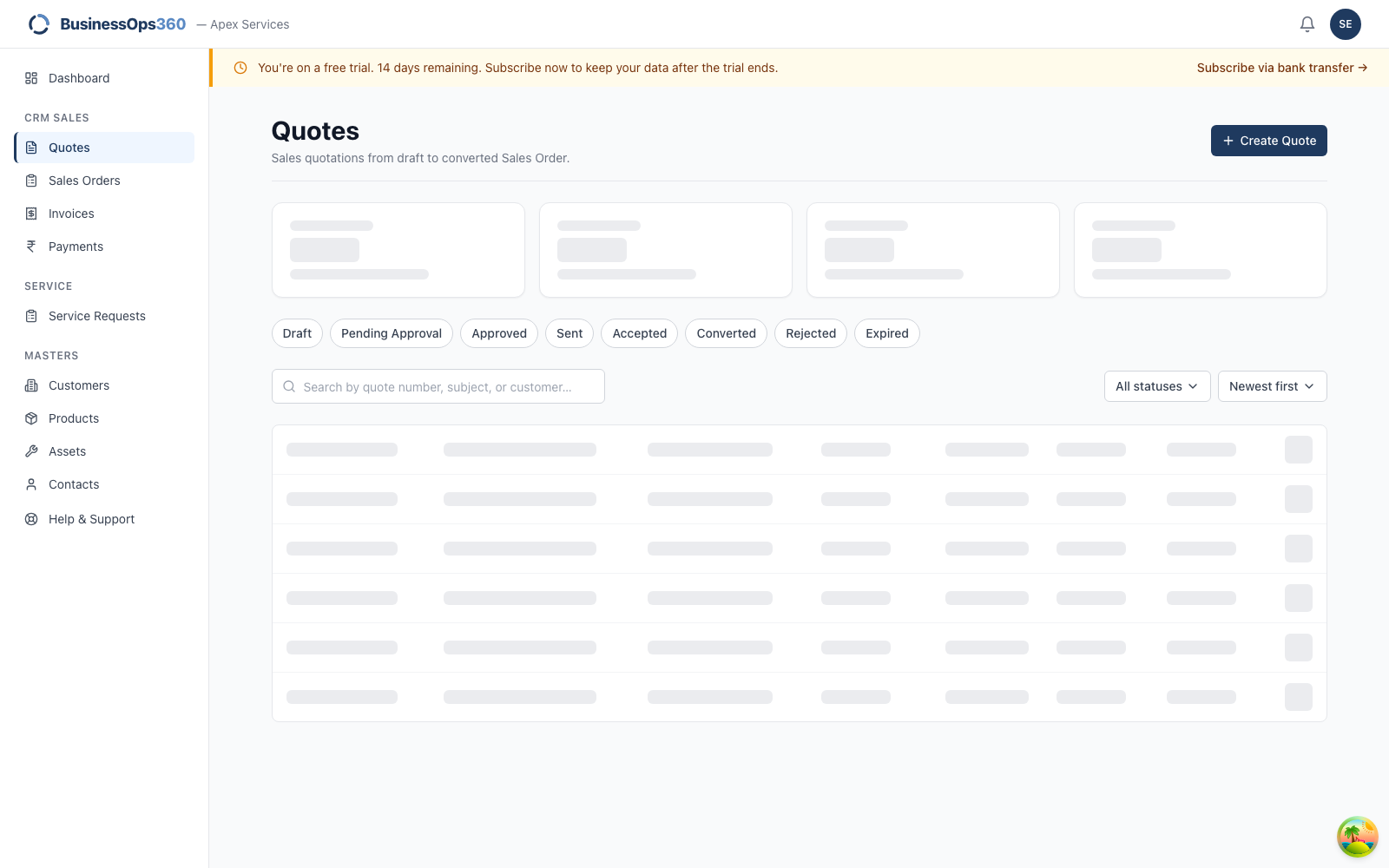 The Quotes list
