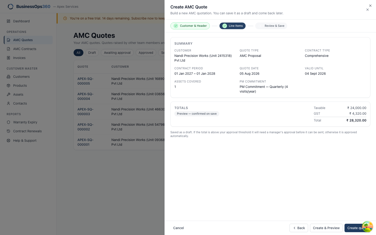 Step 3 — review