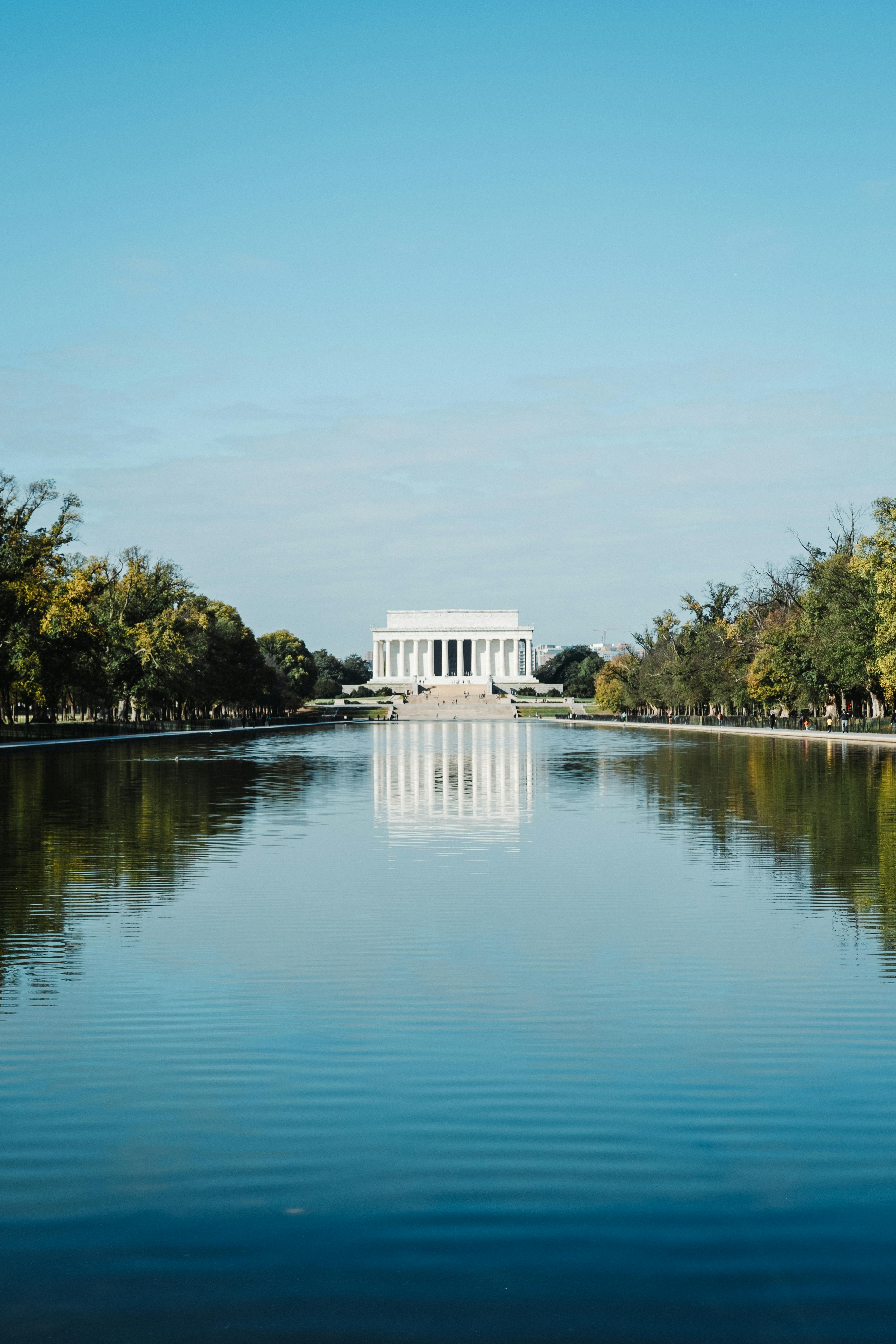 Lincoln Memorial con la piscina reflectante del National Mall