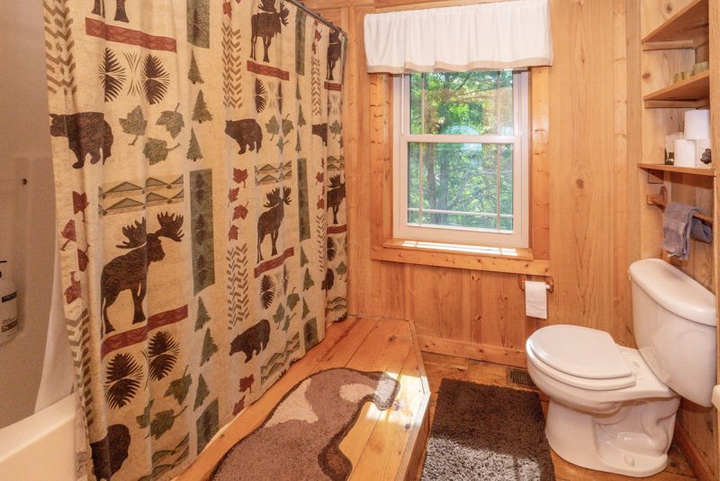 Wood walled Bathroom