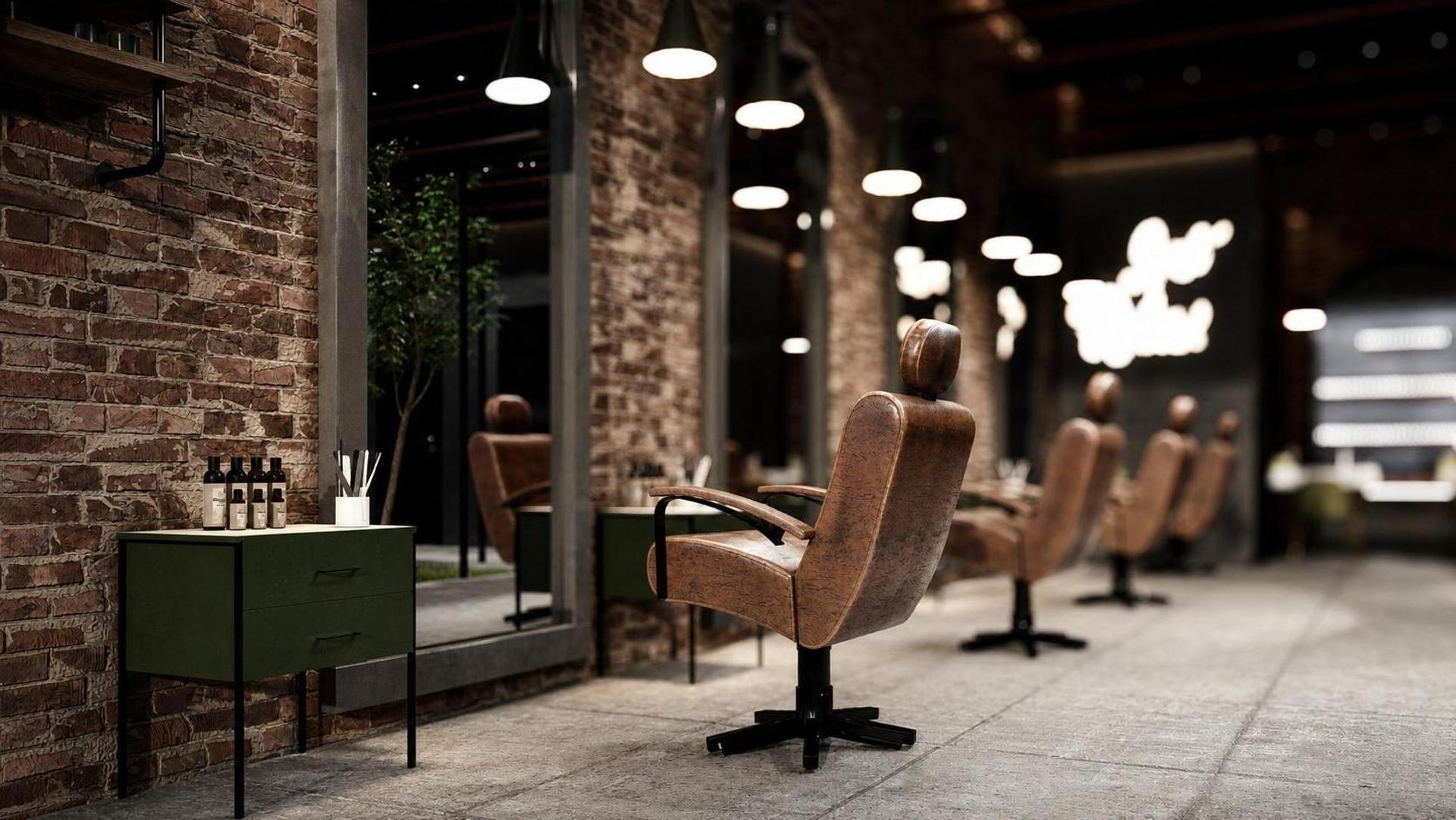 Industrial hair dresser, vue 2 — projet commercial et intérieurs