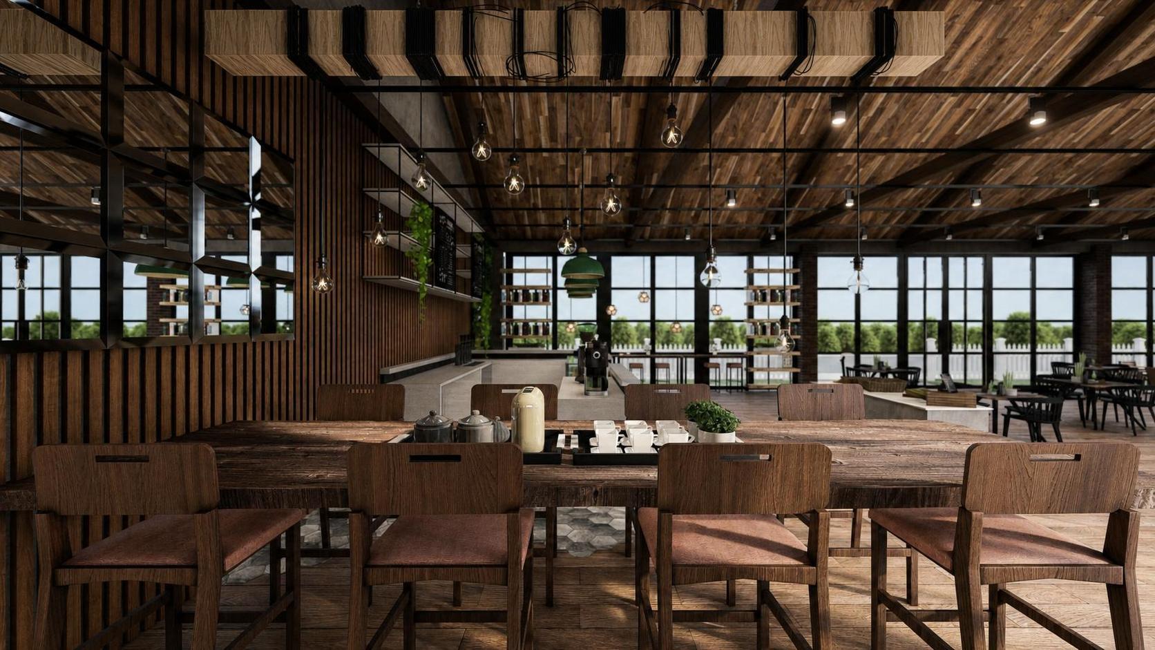 Industrial restaurant, vue 5 — projet commercial et intérieurs