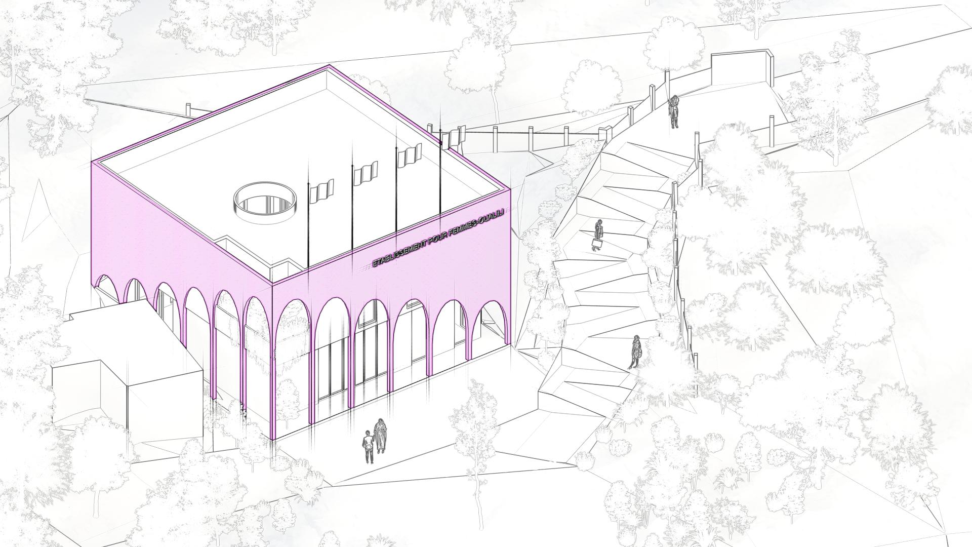 MAISON DE FEMMES - ANEP - OUALILI, vue 4 — projet équipement