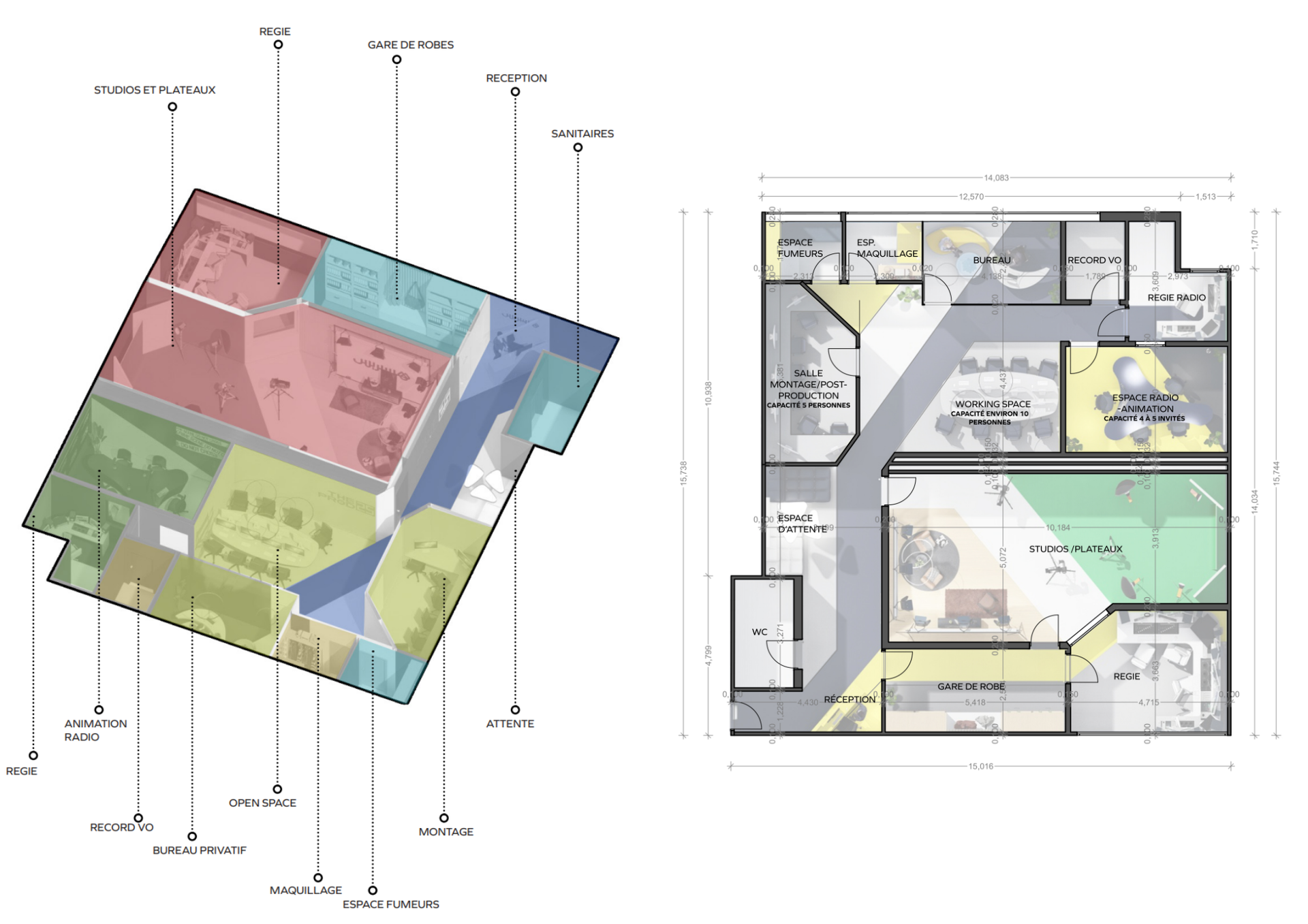 Plateau bureau HESPRESS RABAT, vue 2 — projet commercial à Rabat