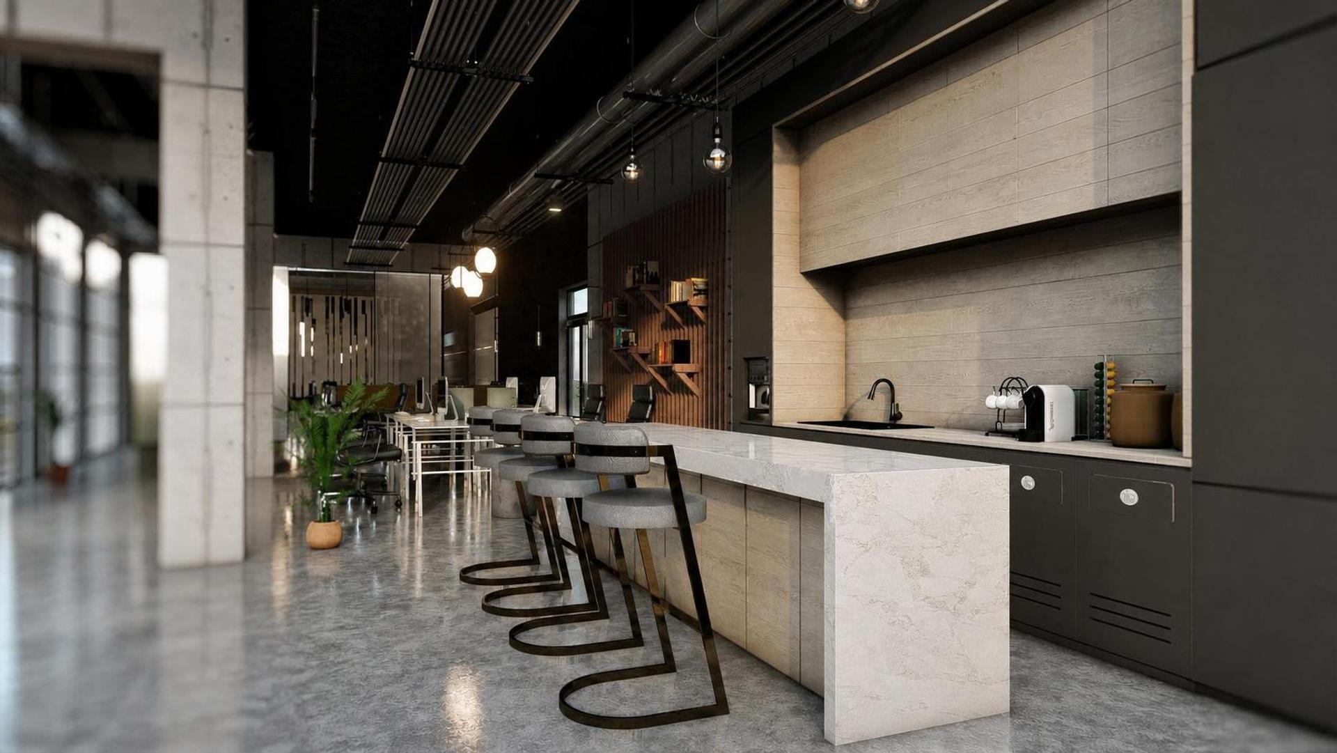 Concrete-Desk, vue 4 — projet intérieurs et commercial