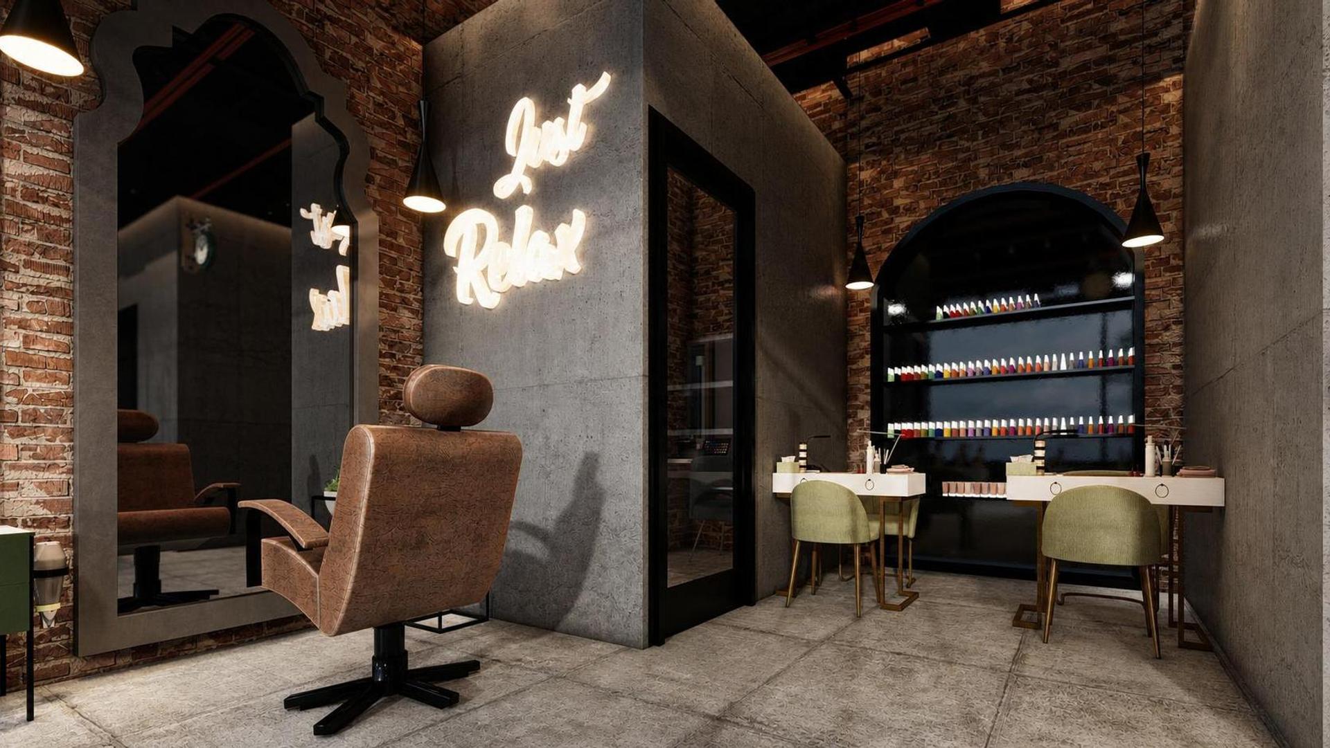 Industrial hair dresser, vue 8 — projet commercial et intérieurs