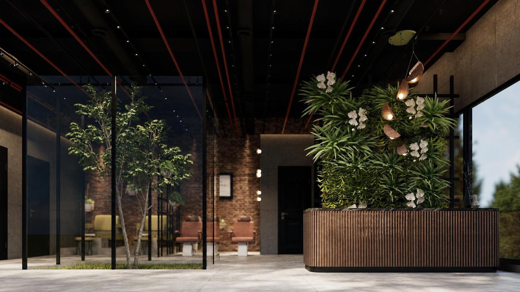 Industrial hair dresser, vue 4 — projet commercial et intérieurs