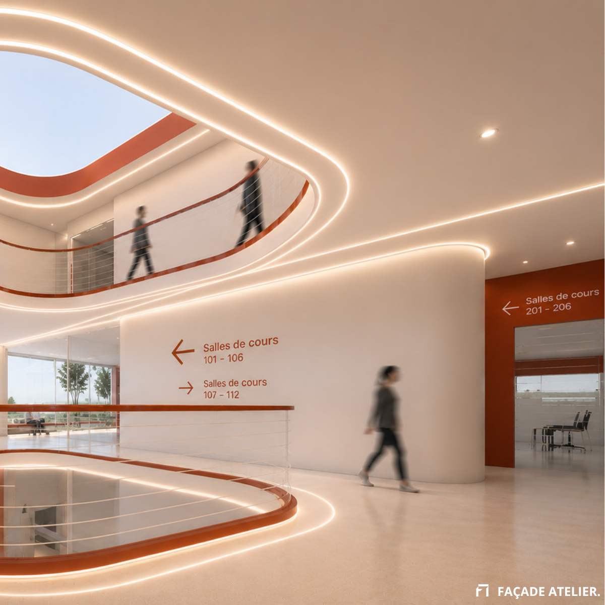 CONSERVATOIRE DE MUSIQUE ET D’ART CHOREGRAPHIQUE A LA VILLE DE KHMISSAT, vue 5 — projet équipement à khemissat