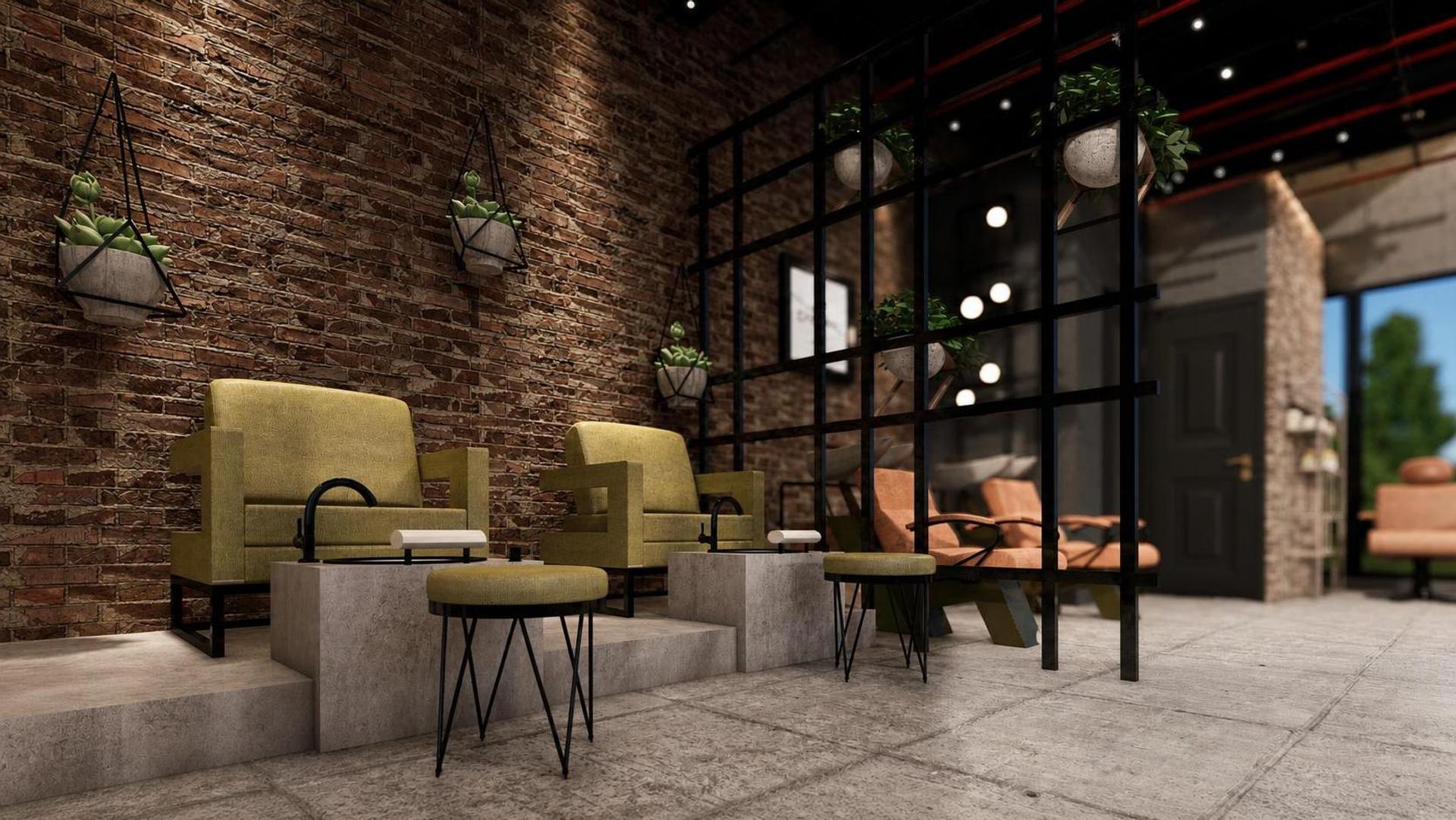Industrial hair dresser, vue 10 — projet commercial et intérieurs