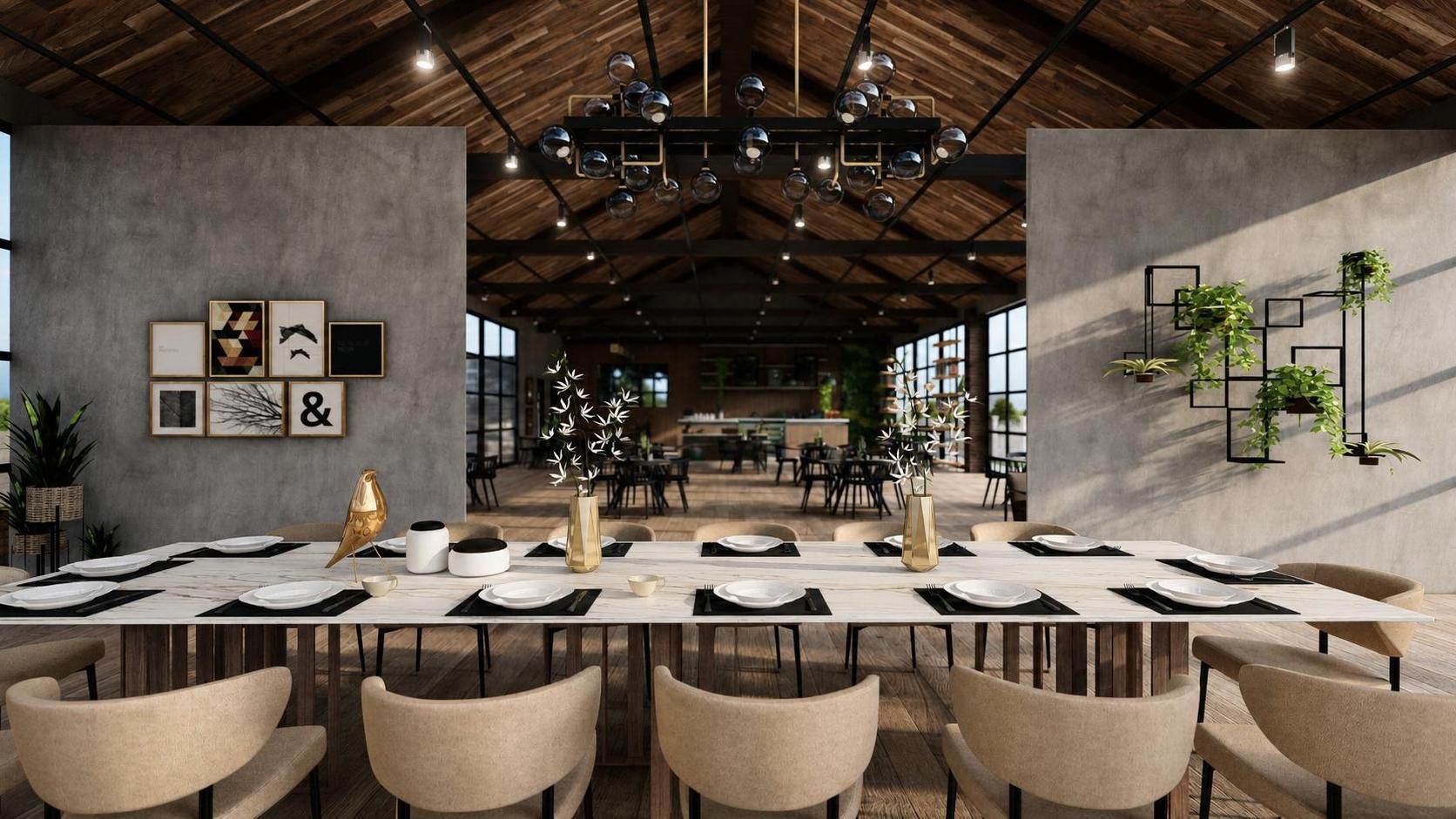 Industrial restaurant, vue 6 — projet commercial et intérieurs