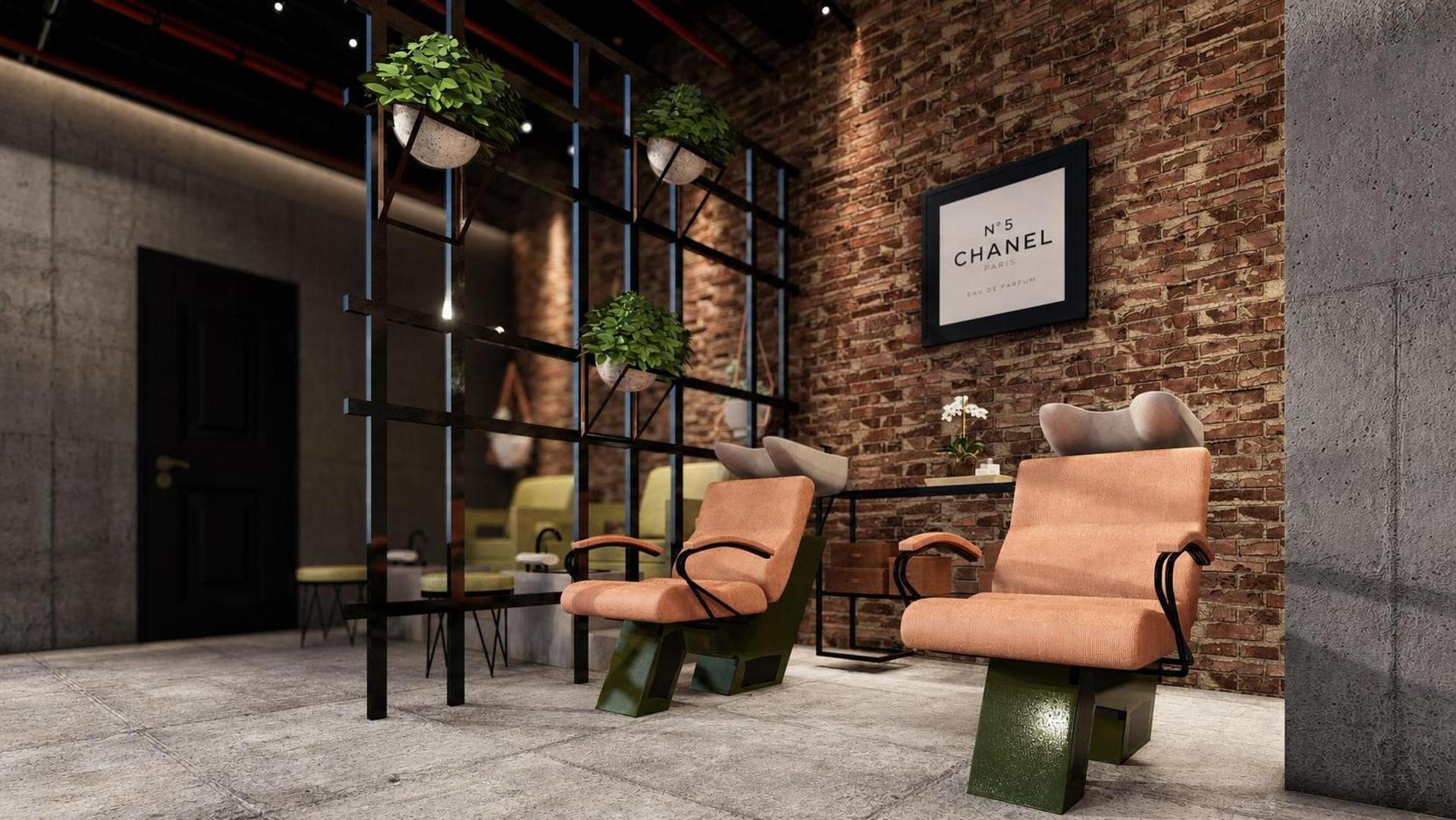 Industrial hair dresser, vue 9 — projet commercial et intérieurs