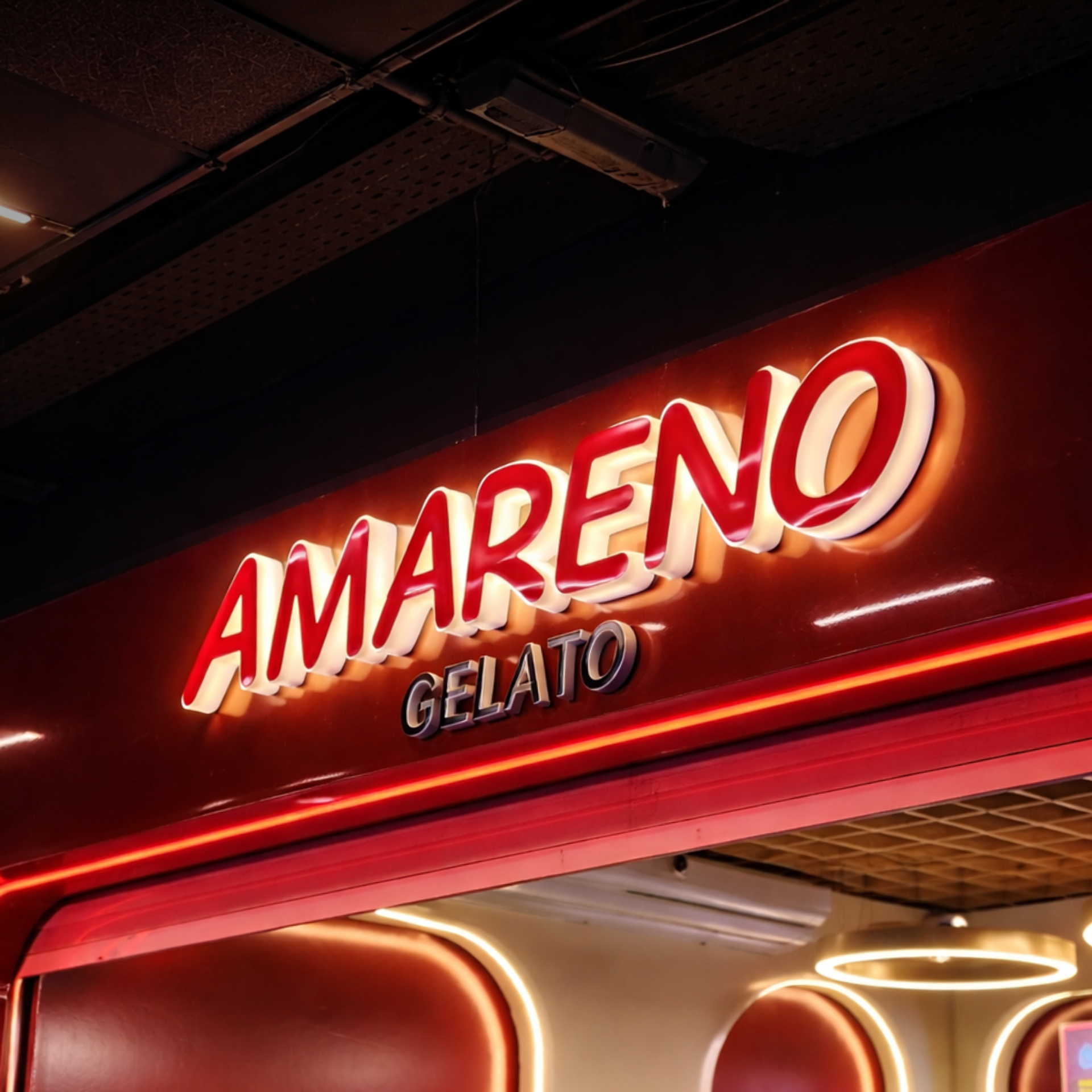 Amareno Gelato — Mega Mall Rabat, vue 5 — projet commercial et intérieurs à Rabat