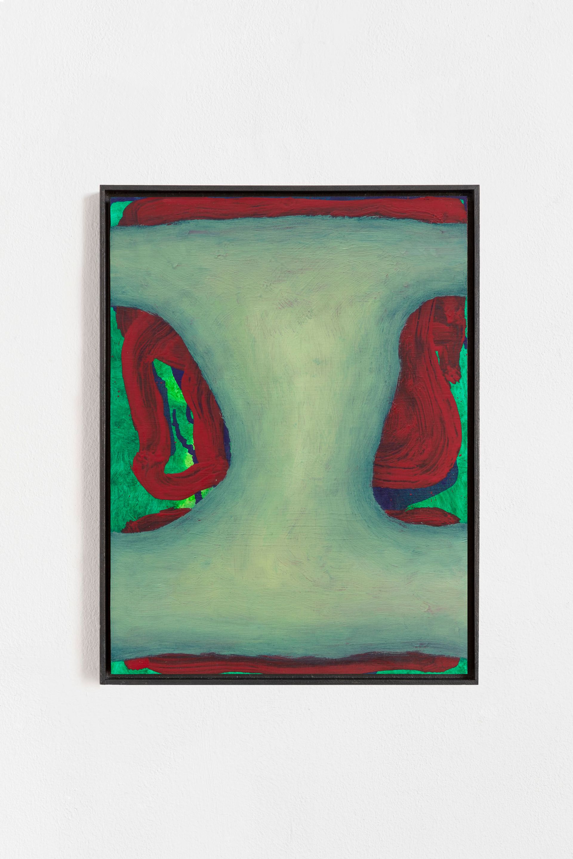 Veronika Hilger Untitled, 2021, Oil on paper on MDF in artists frame, 39.6 × 29.6 cm