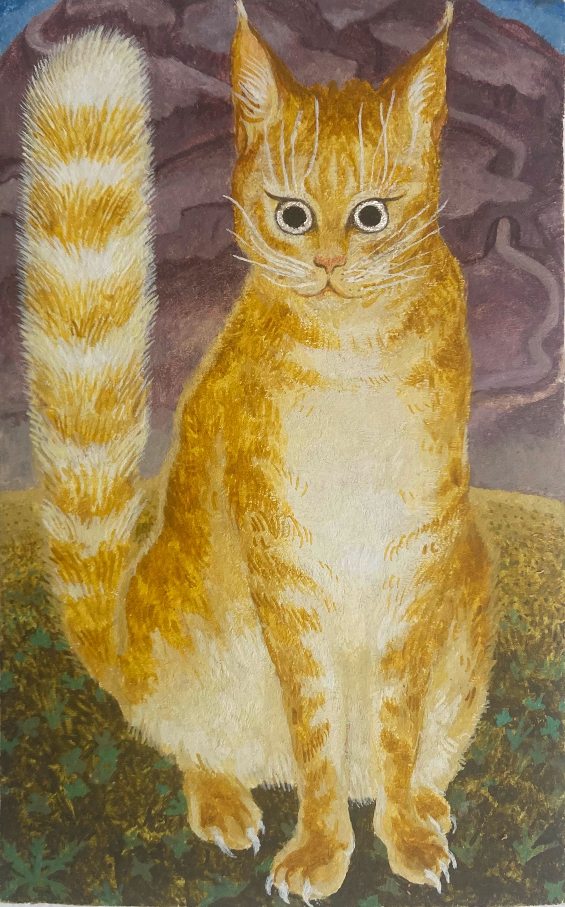 Michele Cesaratto, Bebè super Saiayan, 2025, Egg tempera on wood, 19.5 × 12 cm, (Courtesy: Acappella, Napoli)