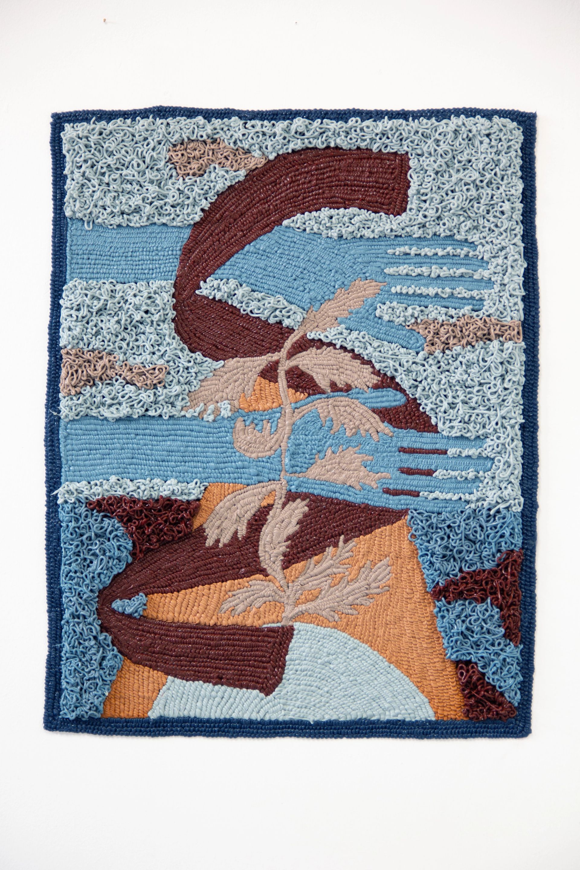 Sophia Mainka, Oracle des Plantes (Brennnessel), 2024, silicone on cotton, 75 × 57 × 1 cm