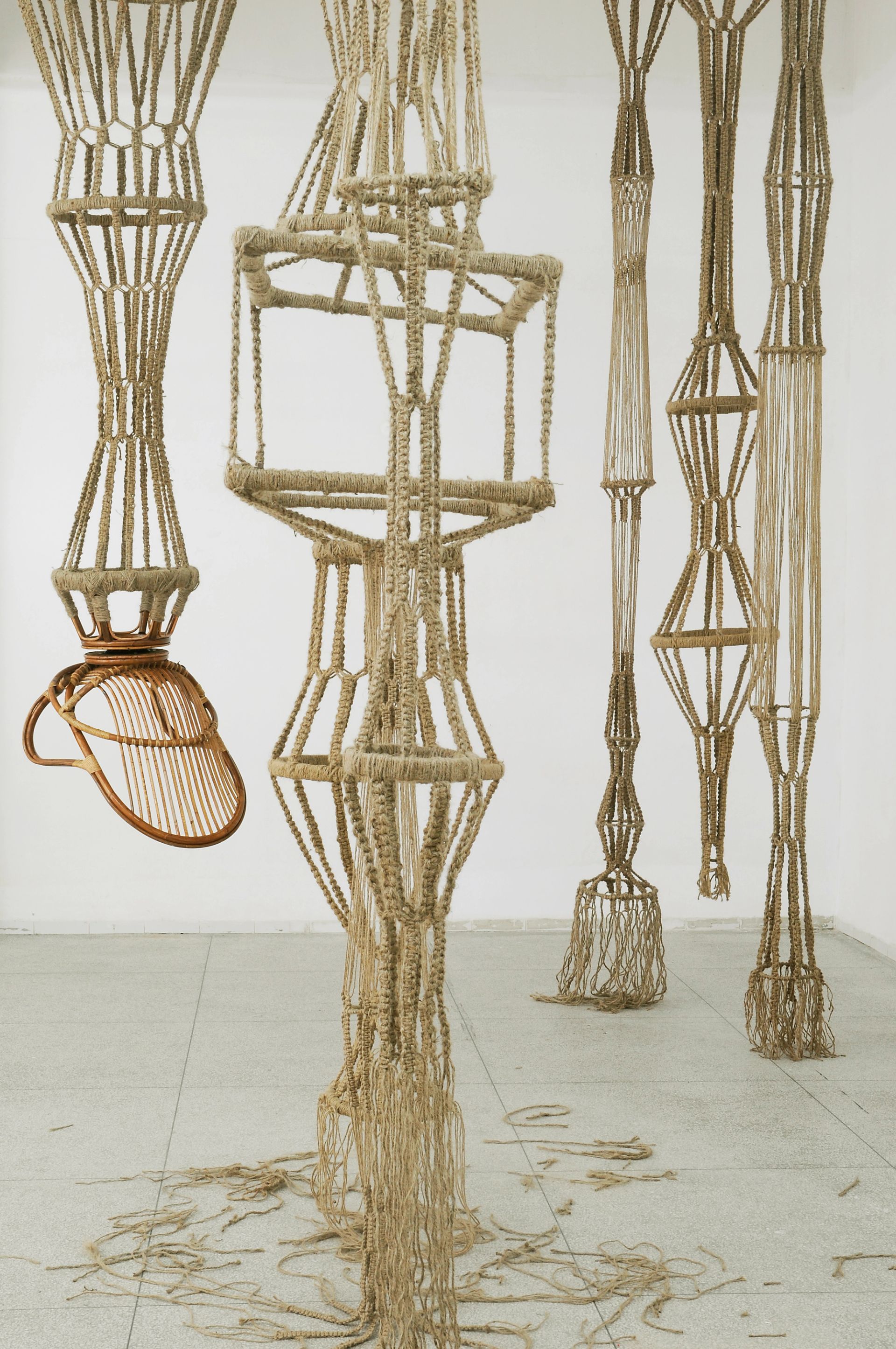 Maddy Arkesteyn, Untitled, 2010, macramé, furniture, dimensions variable, photo by the artist