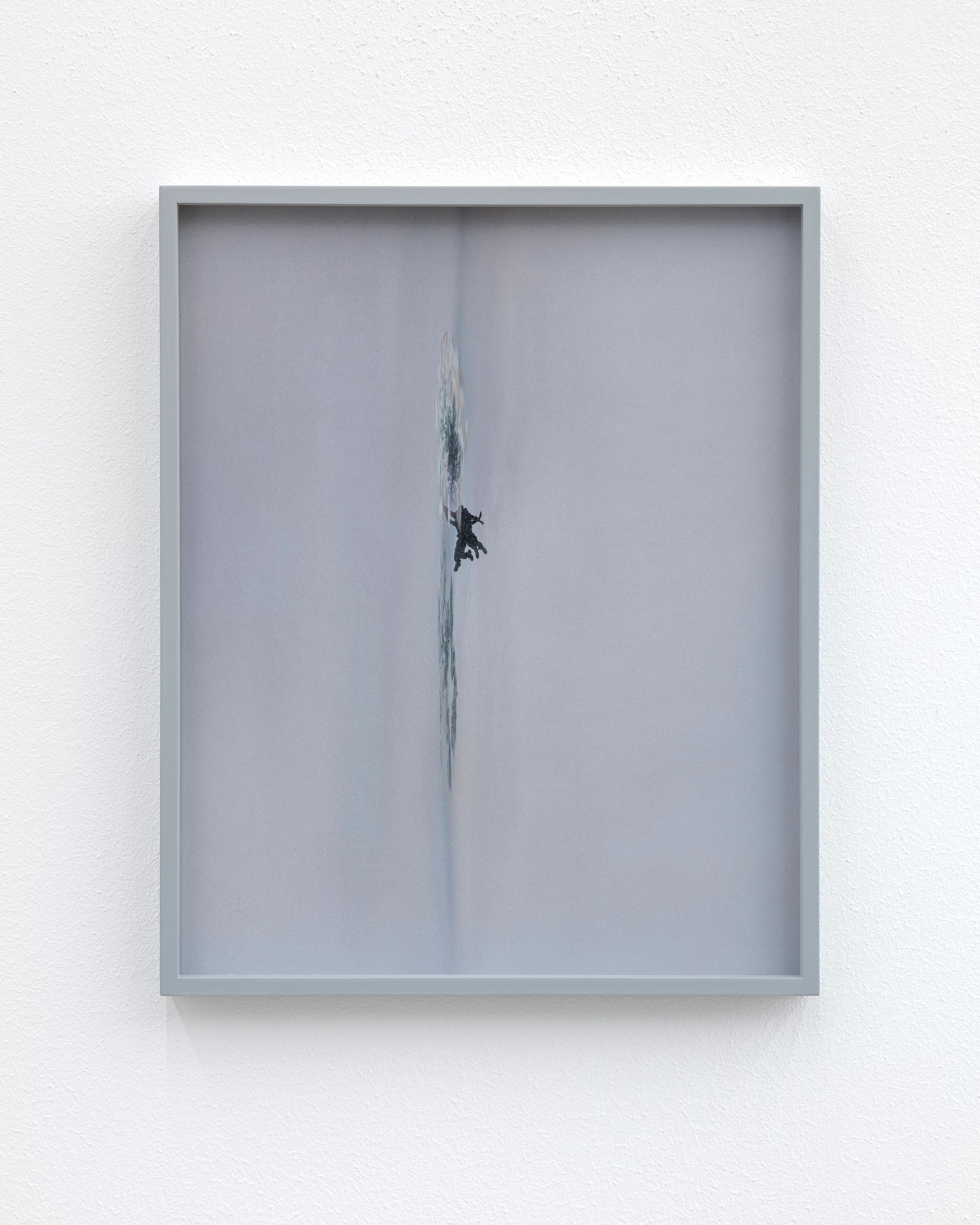Anna Vogel, Skydiver VIII, 2025, pigment print, ink, varnish, frame finished in light gray, 37 × 30 cm (3 variations)