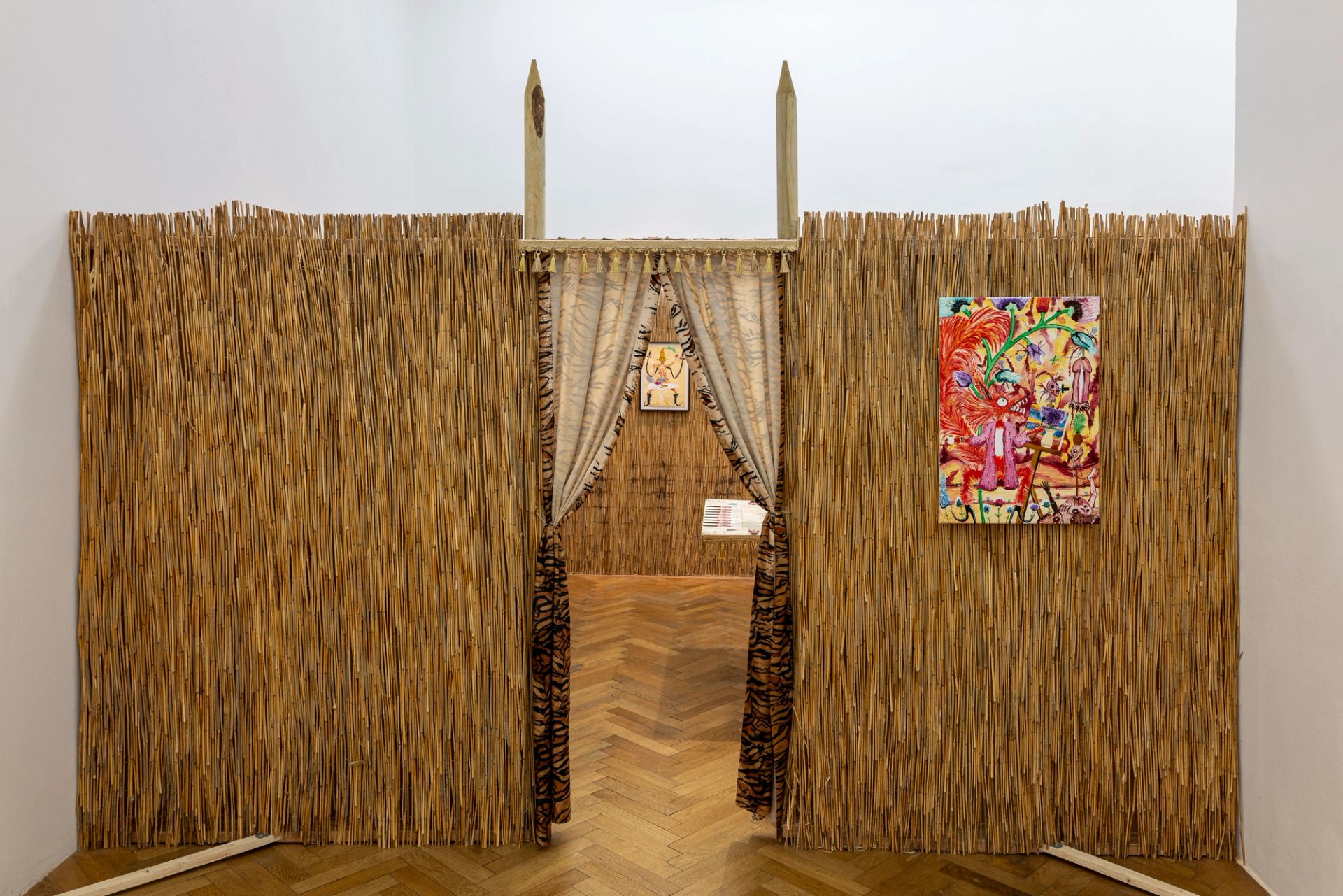 Andrew is Trapped in Tiger Fur Church, 2025, Installation view at Sperling, Munich, photo: Sebastian Kissel