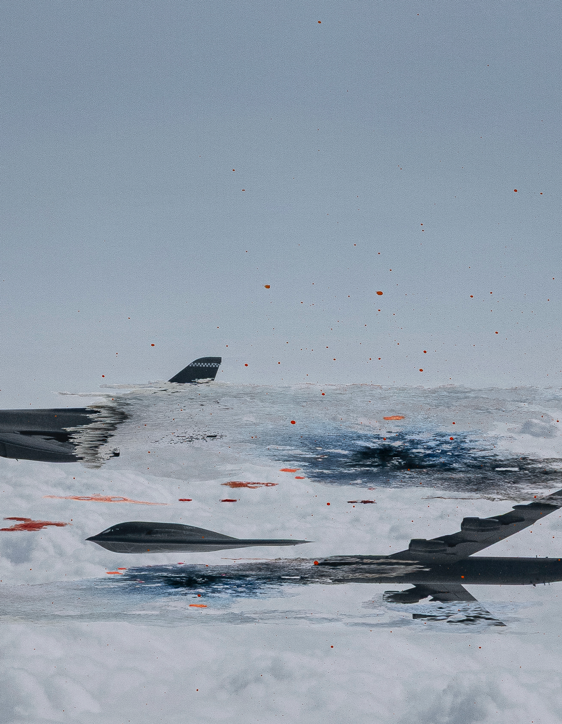 Anna Vogel, trio, 2025, pigment print, ink, varnish, frame finished in light gray, 80 × 60 cm [detail]