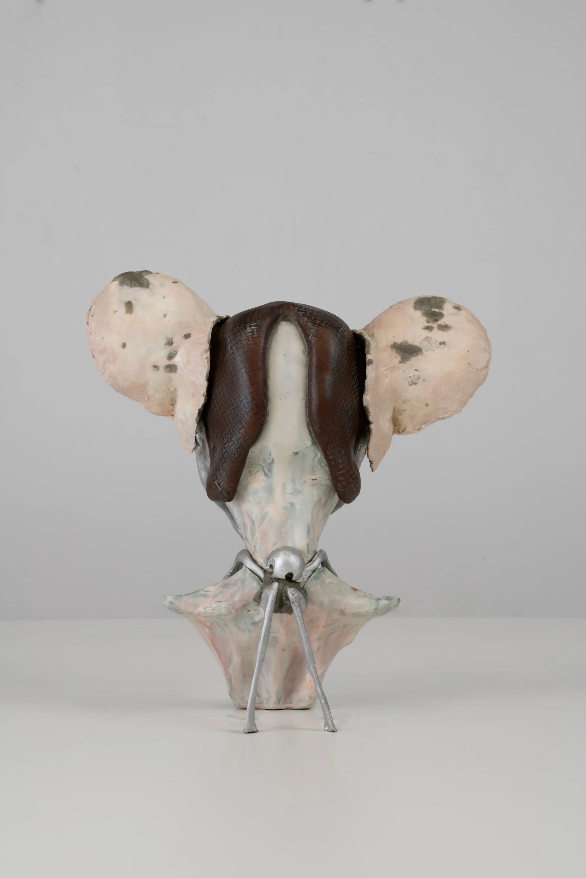 Isaac Lythgoe, Wherever you go there you are, 2025, carbon fibre, epoxy, fibreglass, cast aluminium, PETG, acrylic, pigments, automotive finishes, stainless steel, lacquers, 42 × 42 × 22 cm