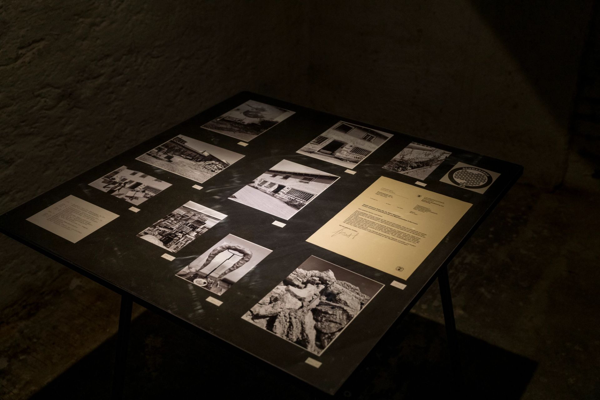 Anna McCarthy & Susanne Beck, (Schwarzbau AG) Atelier Denkmalschutz, 2025, C-Prints, table, 71 × 80 × 80 cm