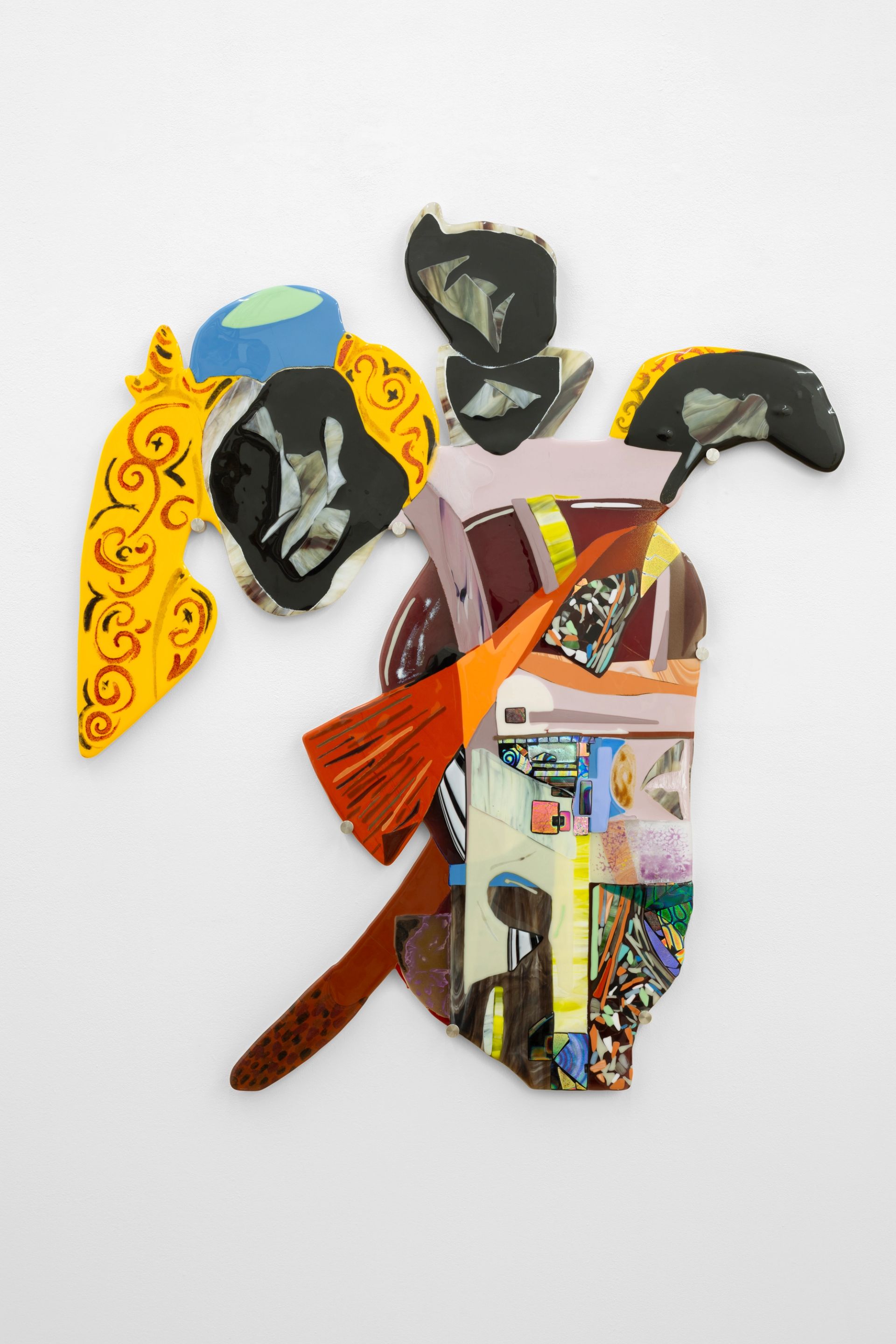 Ana Navas, Fauteuil, 2024, fused glass, 133 × 115 × 2 cm