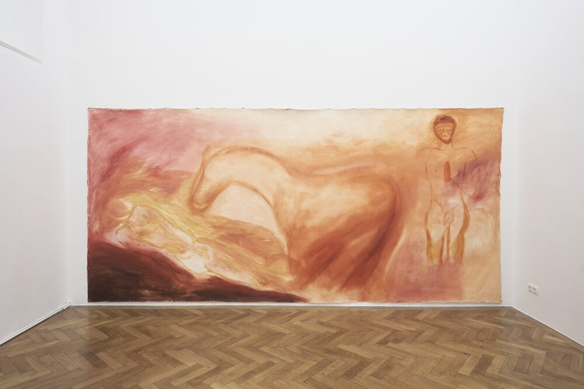 Dominique Knowles, Meena, 2018, oil on canvas, 213.36 × 457.20 cm, photo: Sebastian Kissel 
