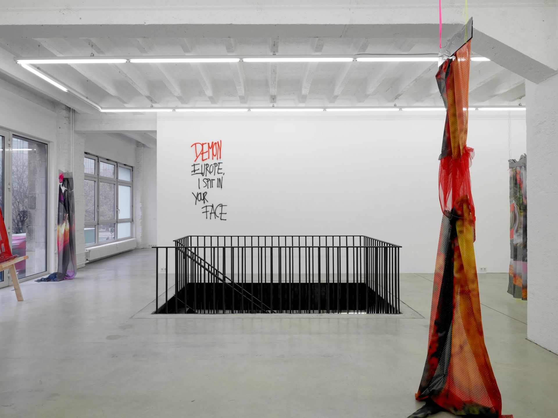 Anna Ehrenstein feat. DNA, Fadescha, Rebecca-Pokua Korang, The Albanian Conference: Home Is Where The Hatred Is, 2021, exhibition view KOW, courtesy the artist and KOW, photo: Ladislav Zajac