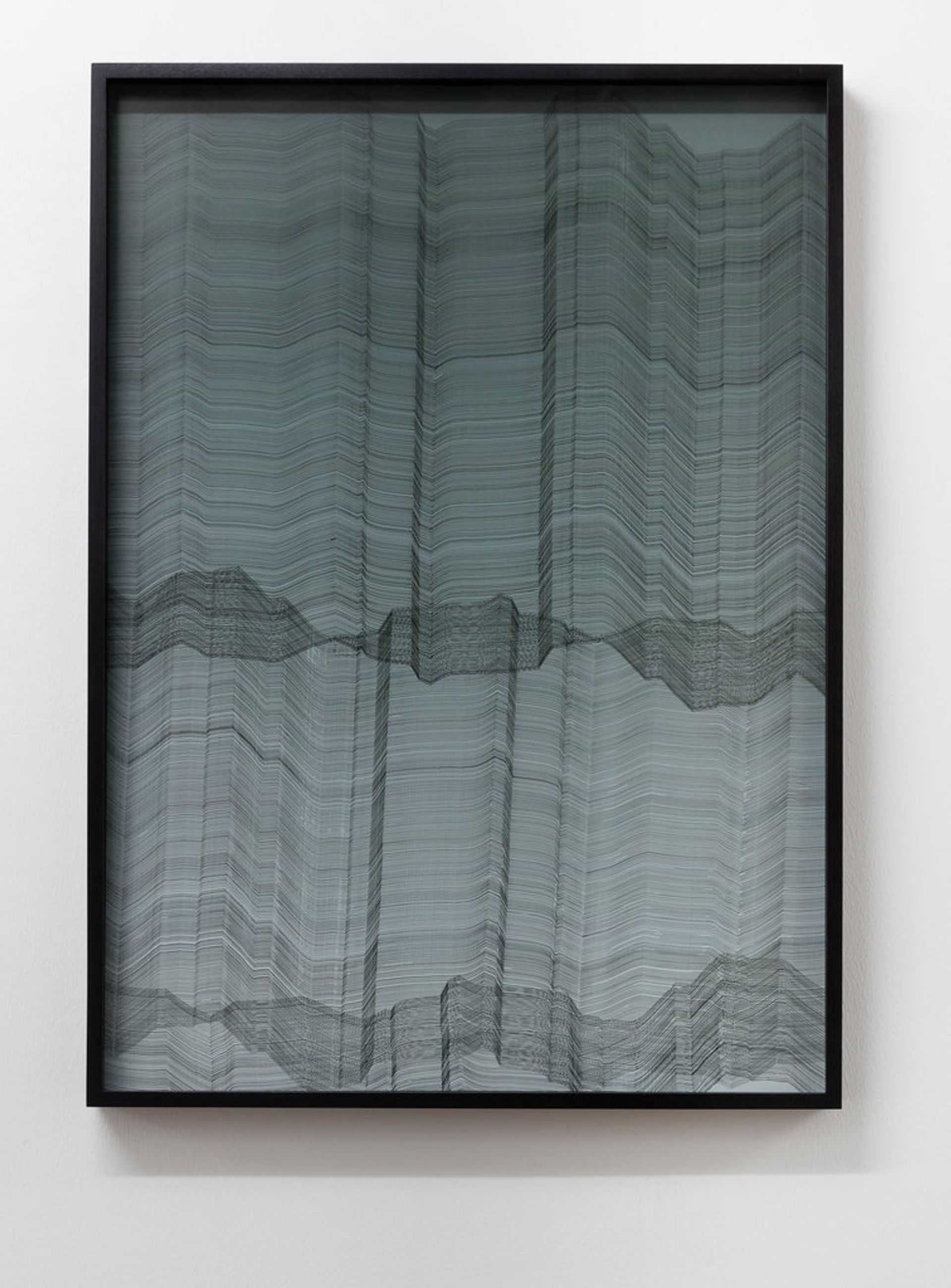Anna Vogel, Wellenzeichnung VI, 2016, indian ink on pigment print, 80 × 59.5 cm