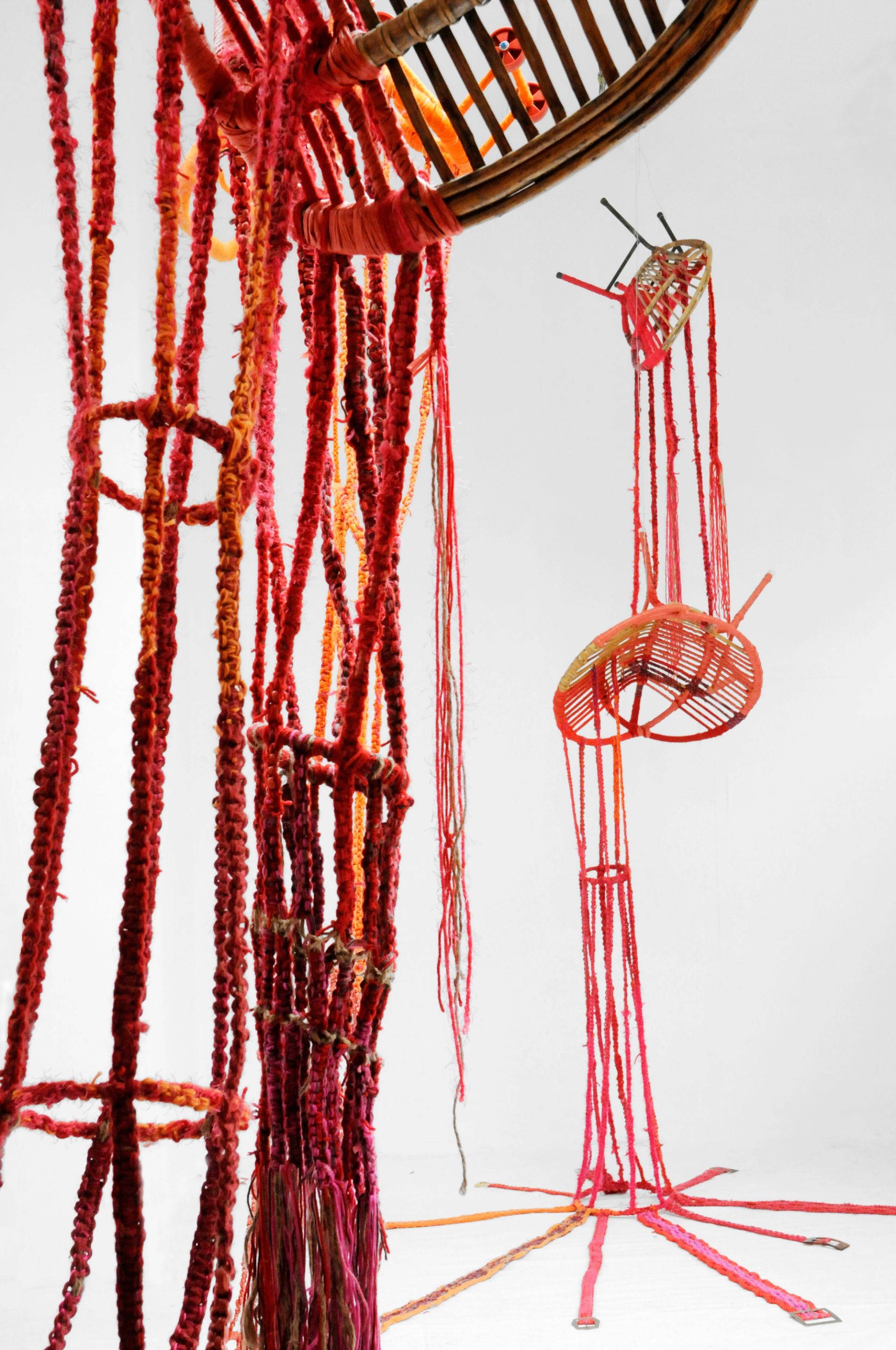 Maddy Arkesteyn, Untitled, 2011, macramé, furniture, dimensions variable, photo by the artist