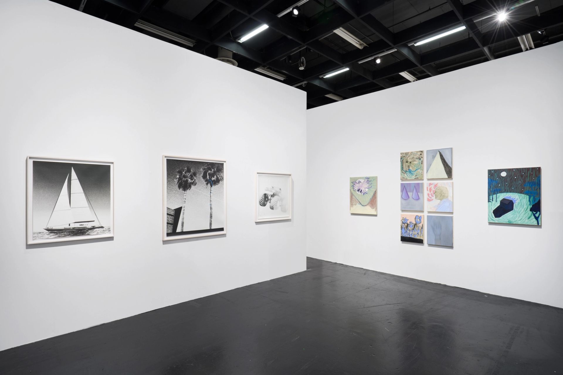 Jan Paul Evers (left), Boris Saccone (right), Art Cologne booth by JO VAN DE LOO & Sperling, 2025, photo: choreo.info