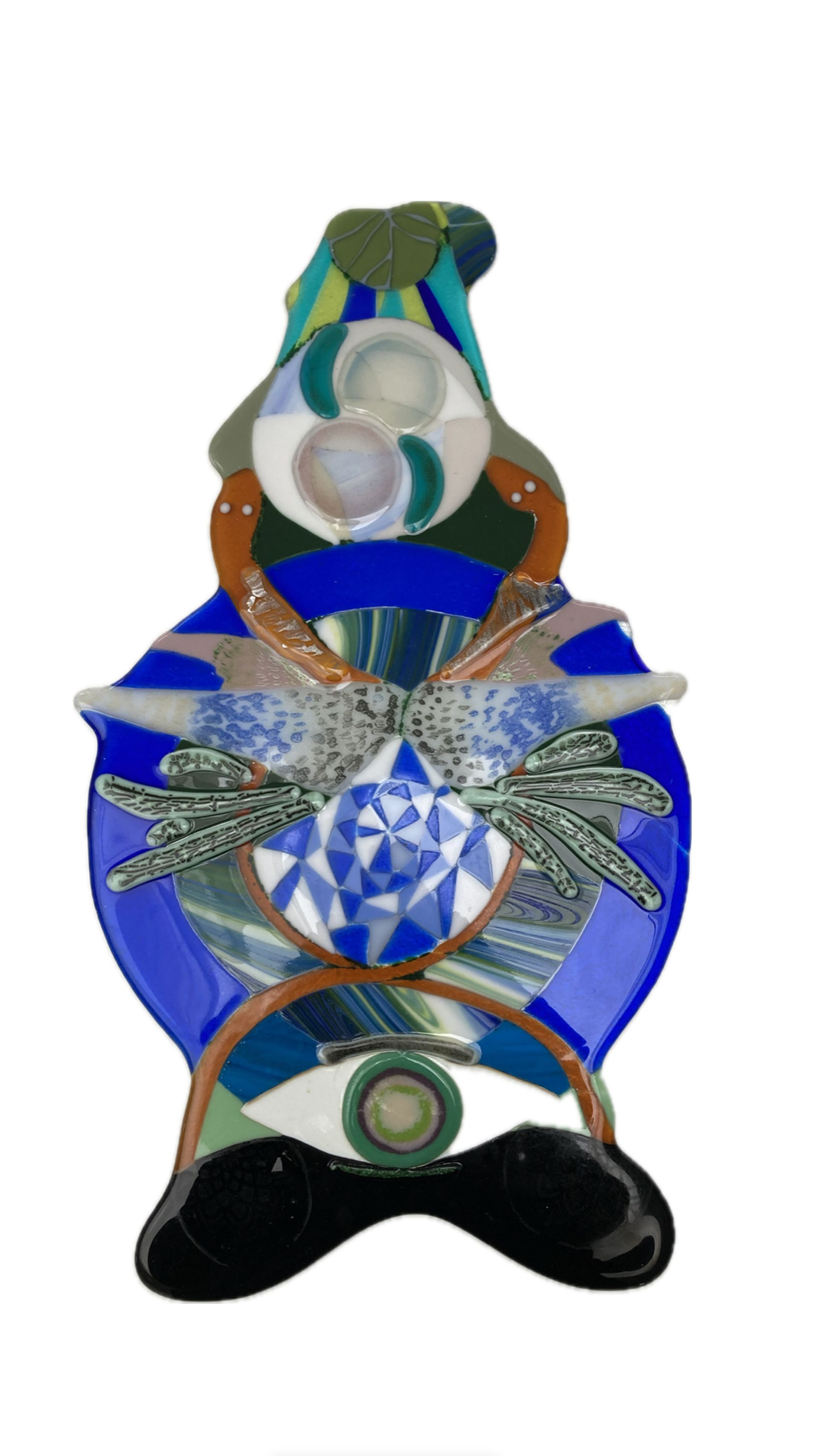 Ana Navas, Libélula, 2025, fused glass, 63 x 35.5 x 2 cm | 24 3/4 x 14 x 3/4 in