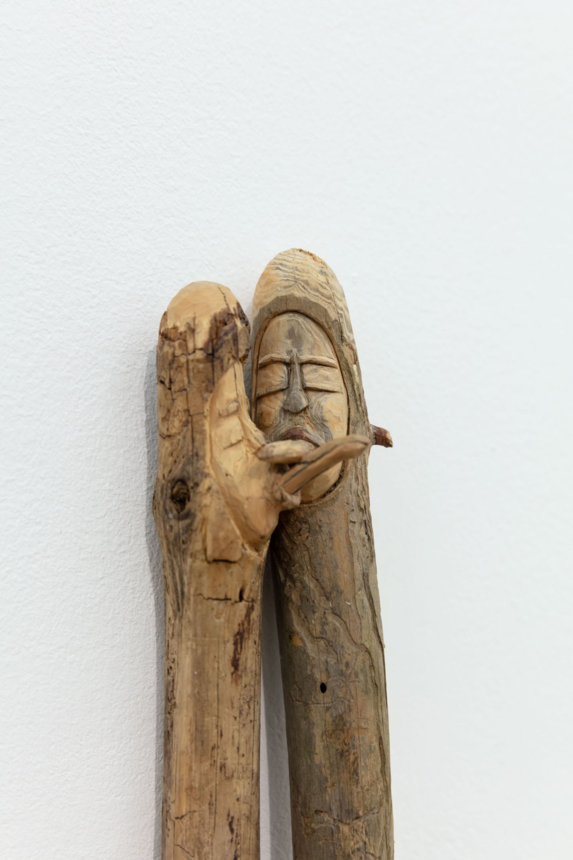 Birke Gorm, “IOU” [detail], 2021, wood, 41 × 8 × 7 cm, Courtesy the artist and Croy Nielsen, Vienna, photo: Sebastian Kissel