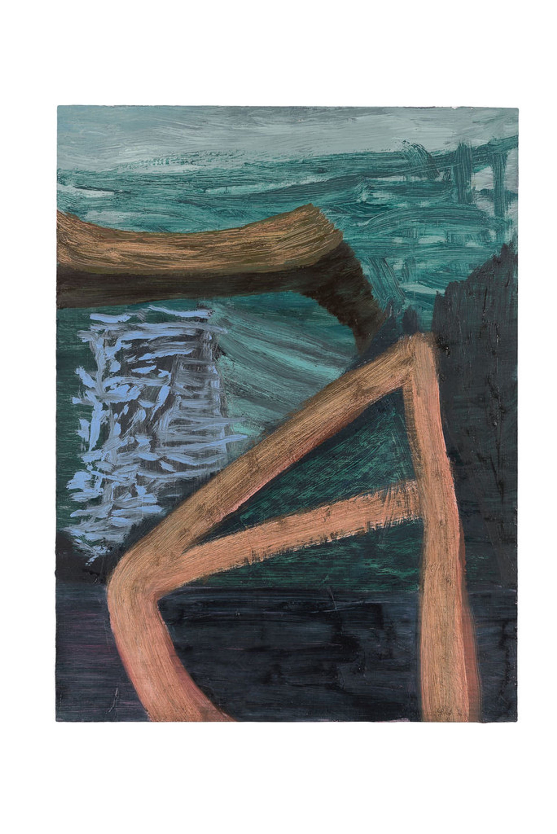Veronika Hilger, Untitled, 2018, oil on paper  on wood in artists frame, 40 × 30 cm