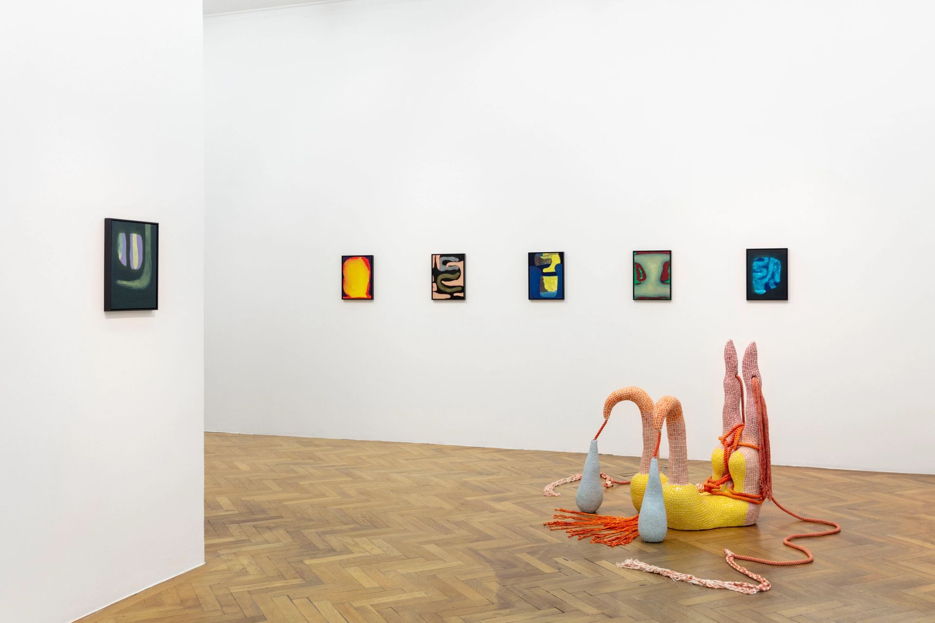 Exhibition view: Veronika Hilger und Zsófia Keresztes, VARIOUS OTHERS 2021 (in collaboration with Gianni Manhattan, Vienna), photo: Sebastian Kissel